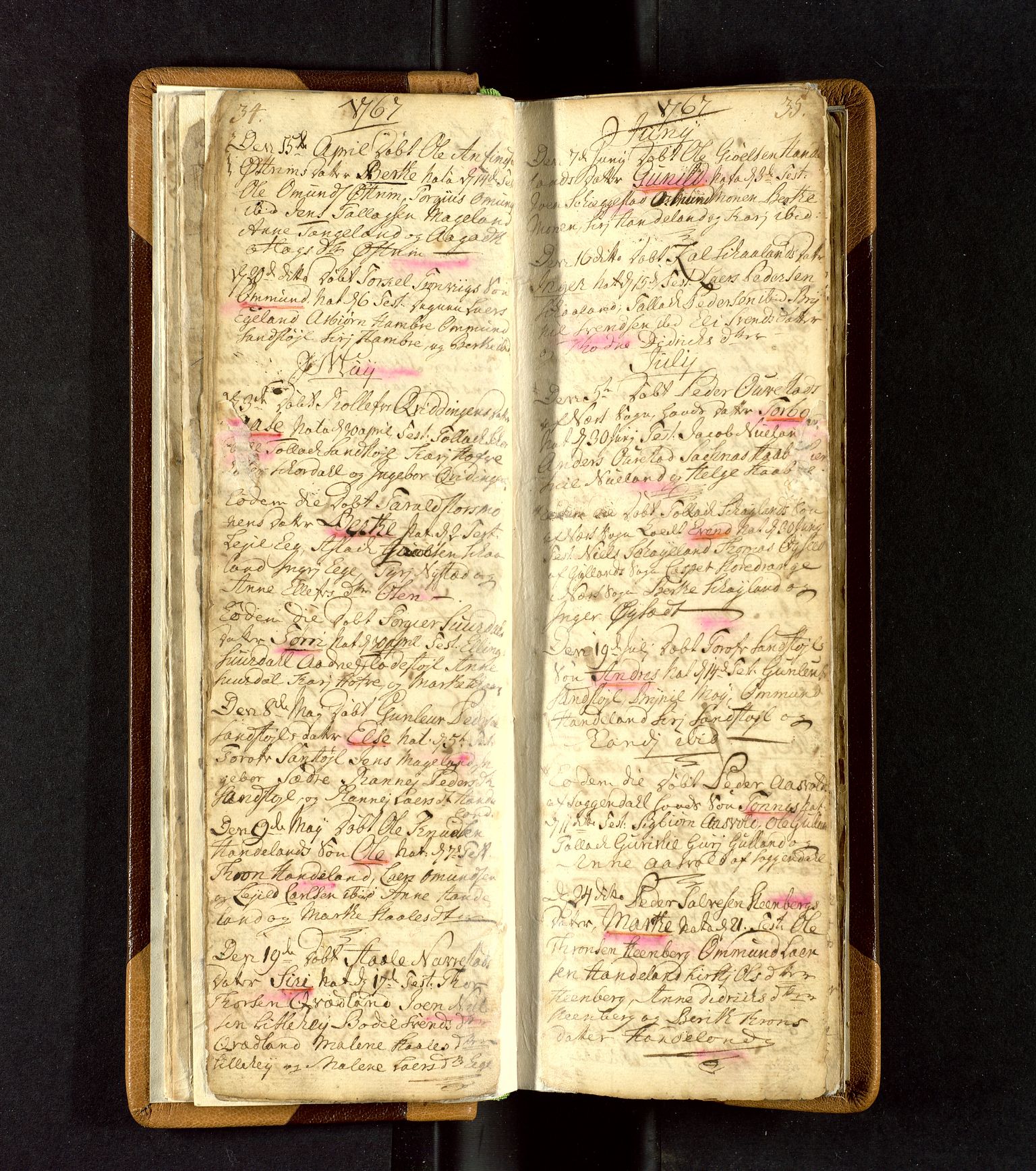 Lund sokneprestkontor, AV/SAST-A-101809/S06/L0003: Parish register (official) no. A 3, 1761-1801, p. 34-35