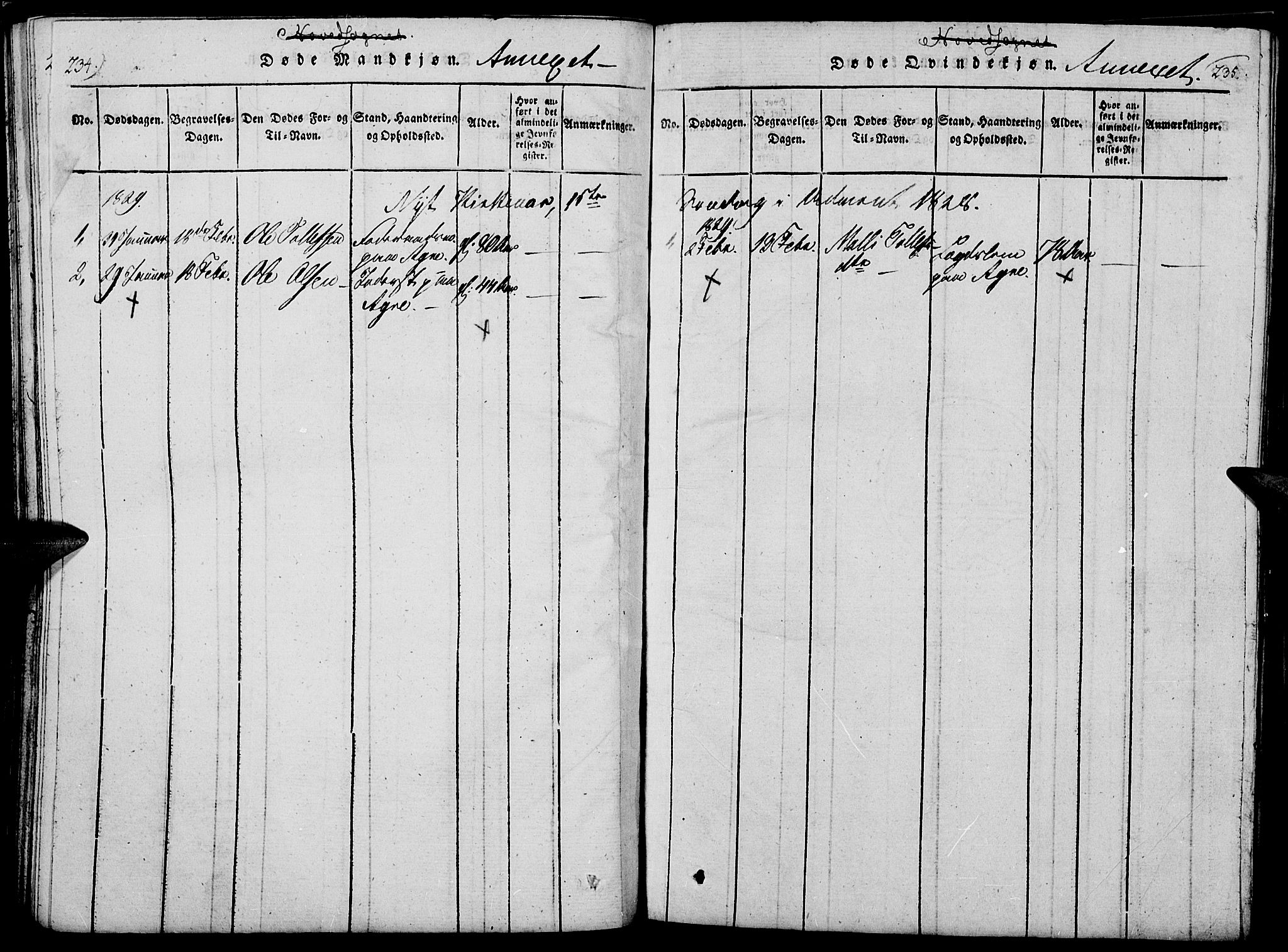 Rendalen prestekontor, AV/SAH-PREST-054/H/Ha/Haa/L0003: Parish register (official) no. 3, 1815-1829, p. 234-235