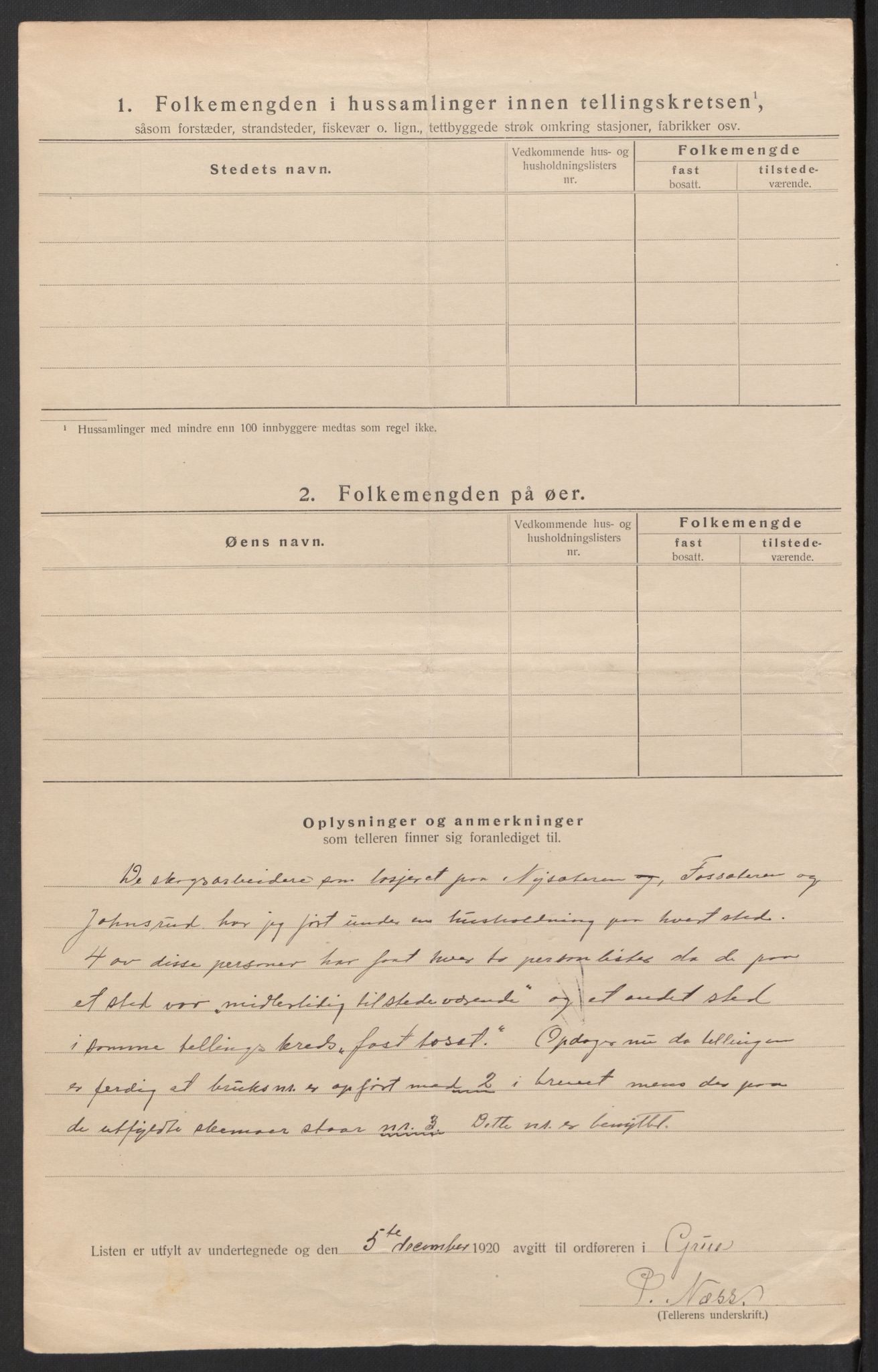 SAH, 1920 census for Grue, 1920, p. 27