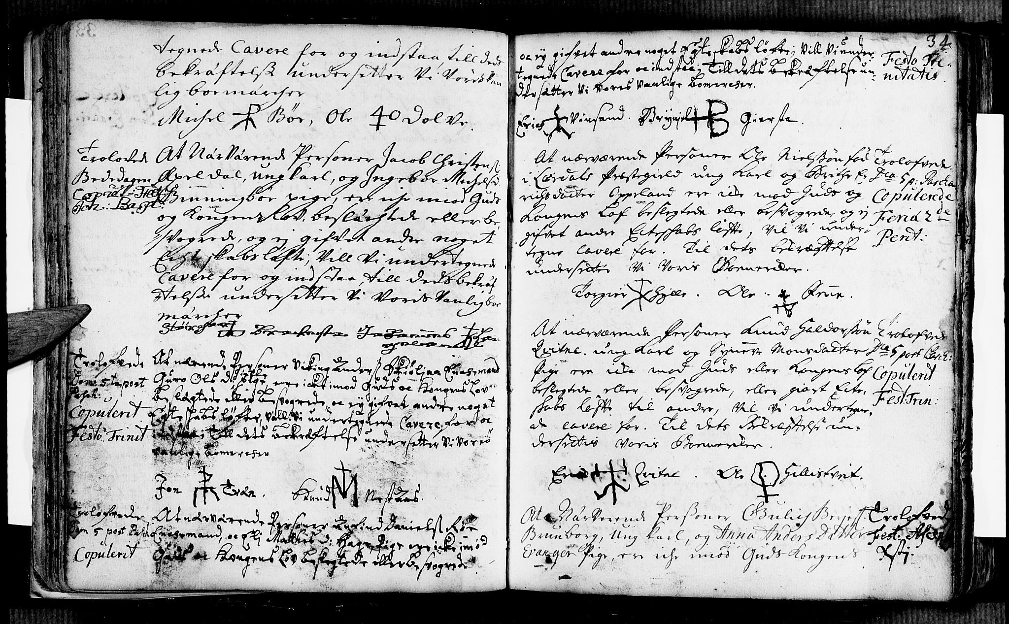 Voss sokneprestembete, AV/SAB-A-79001/H/Haa: Parish register (official) no. A 2, 1709-1730, p. 34