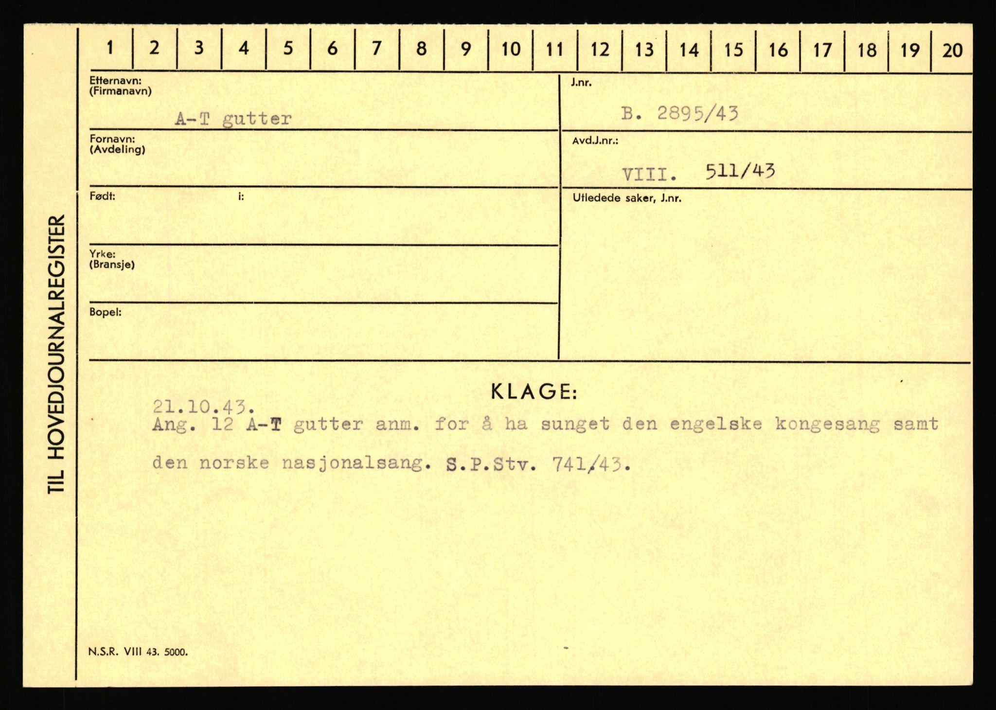 Statspolitiet - Hovedkontoret / Osloavdelingen, AV/RA-S-1329/C/Ca/L0002: Arneberg - Brand, 1943-1945, p. 578