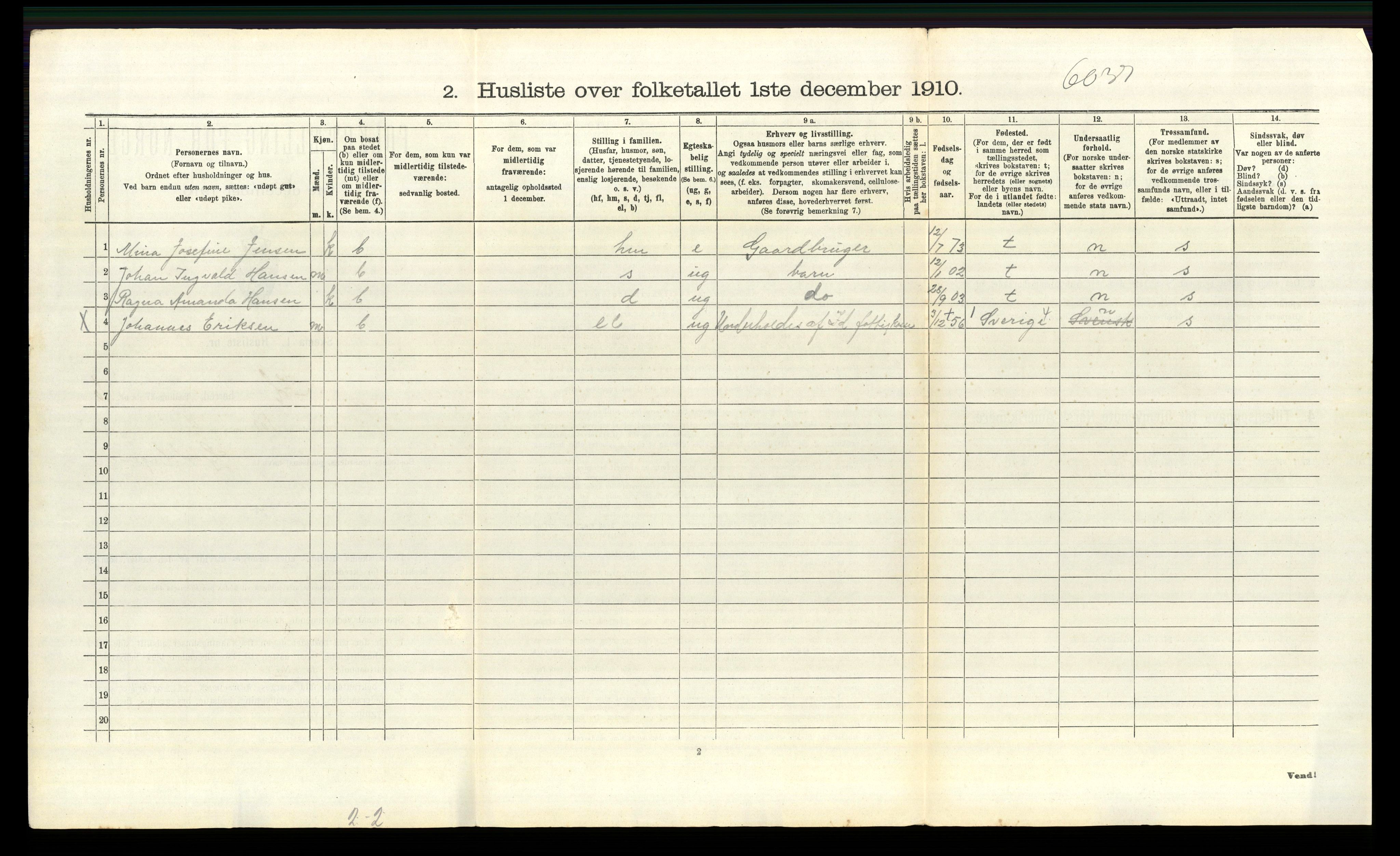 RA, 1910 census for Idd, 1910, p. 1621