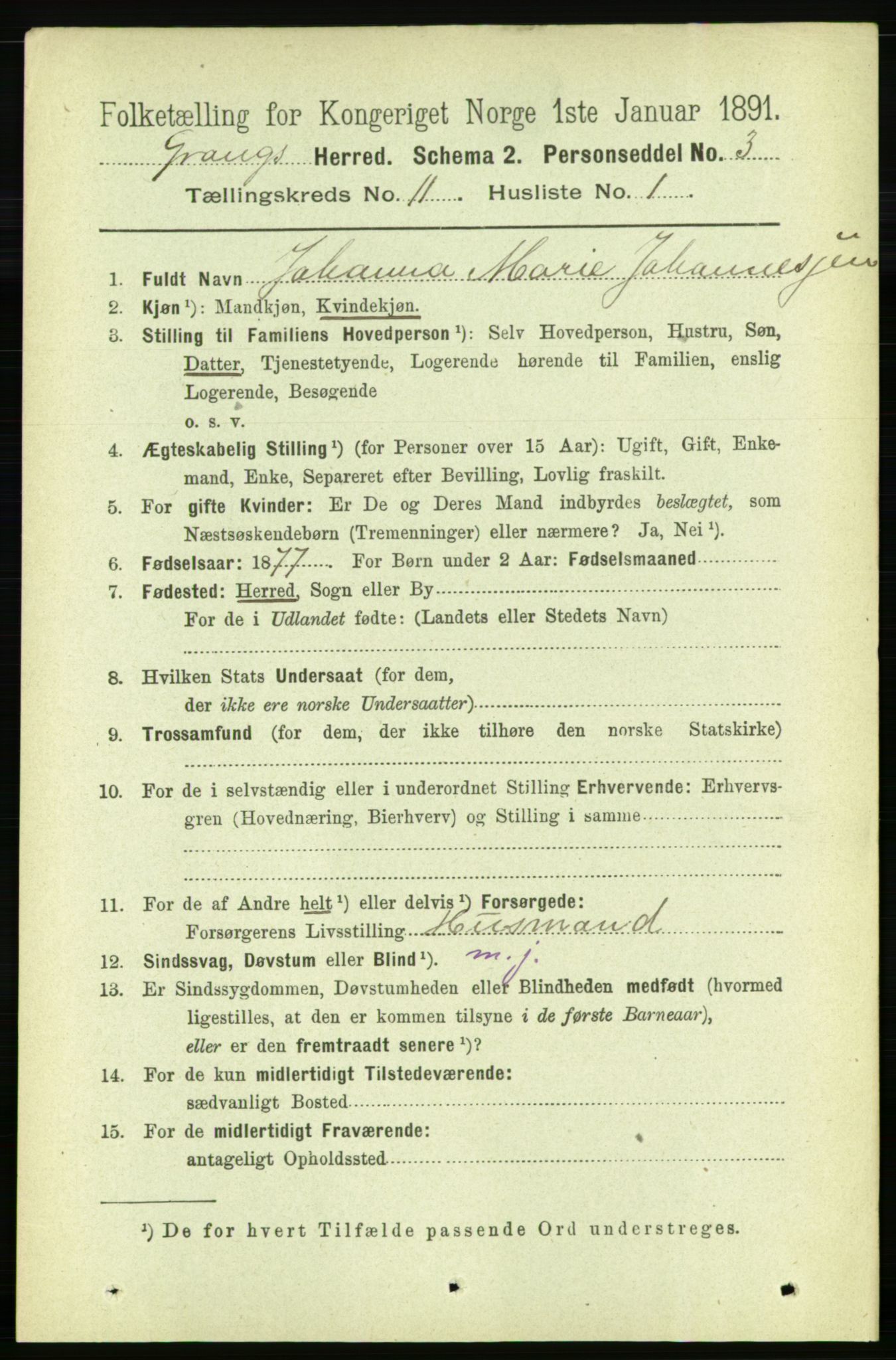 RA, 1891 census for 1742 Grong, 1891, p. 4082