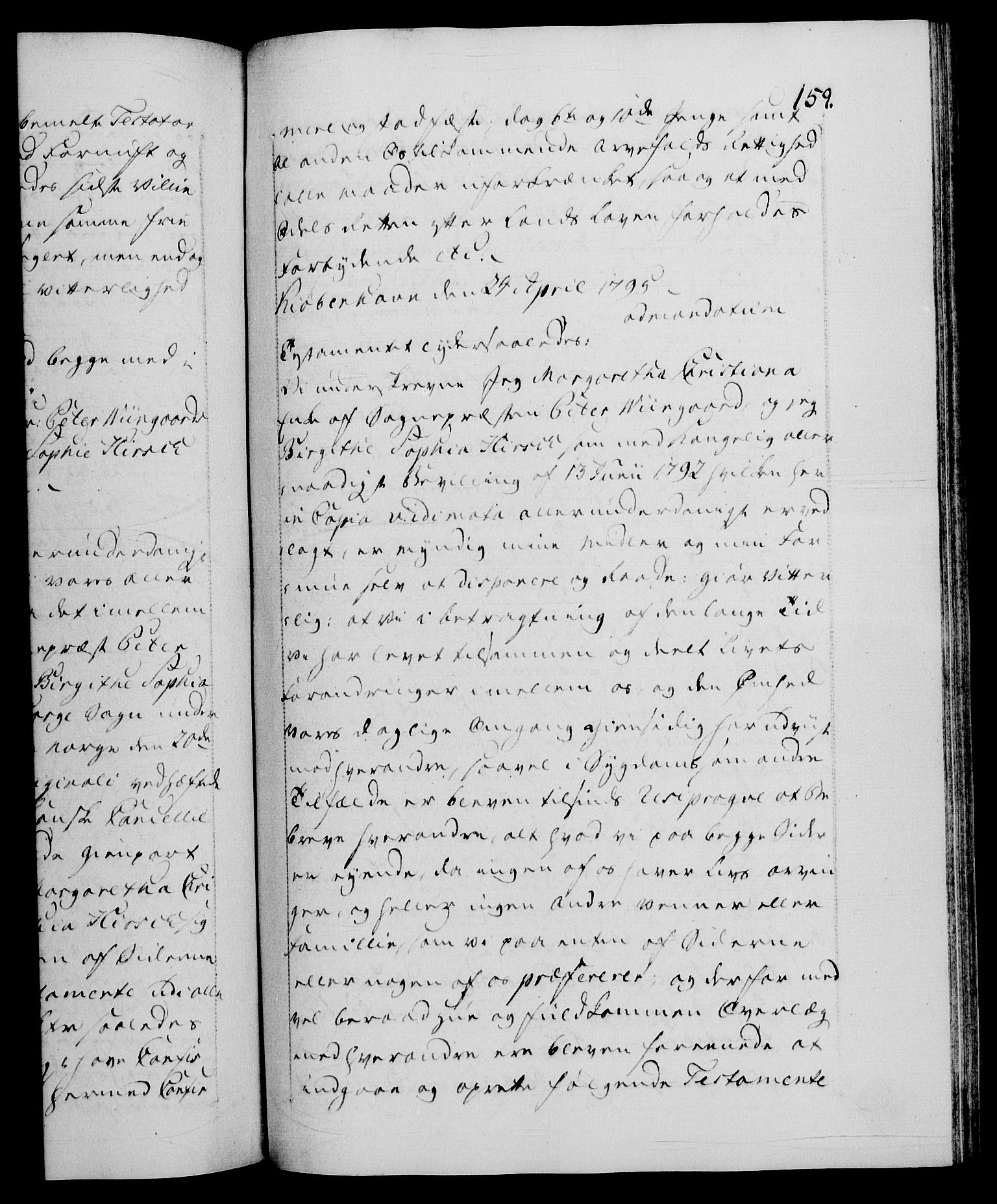 Danske Kanselli 1572-1799, RA/EA-3023/F/Fc/Fca/Fcaa/L0056: Norske registre, 1795-1796, p. 159a