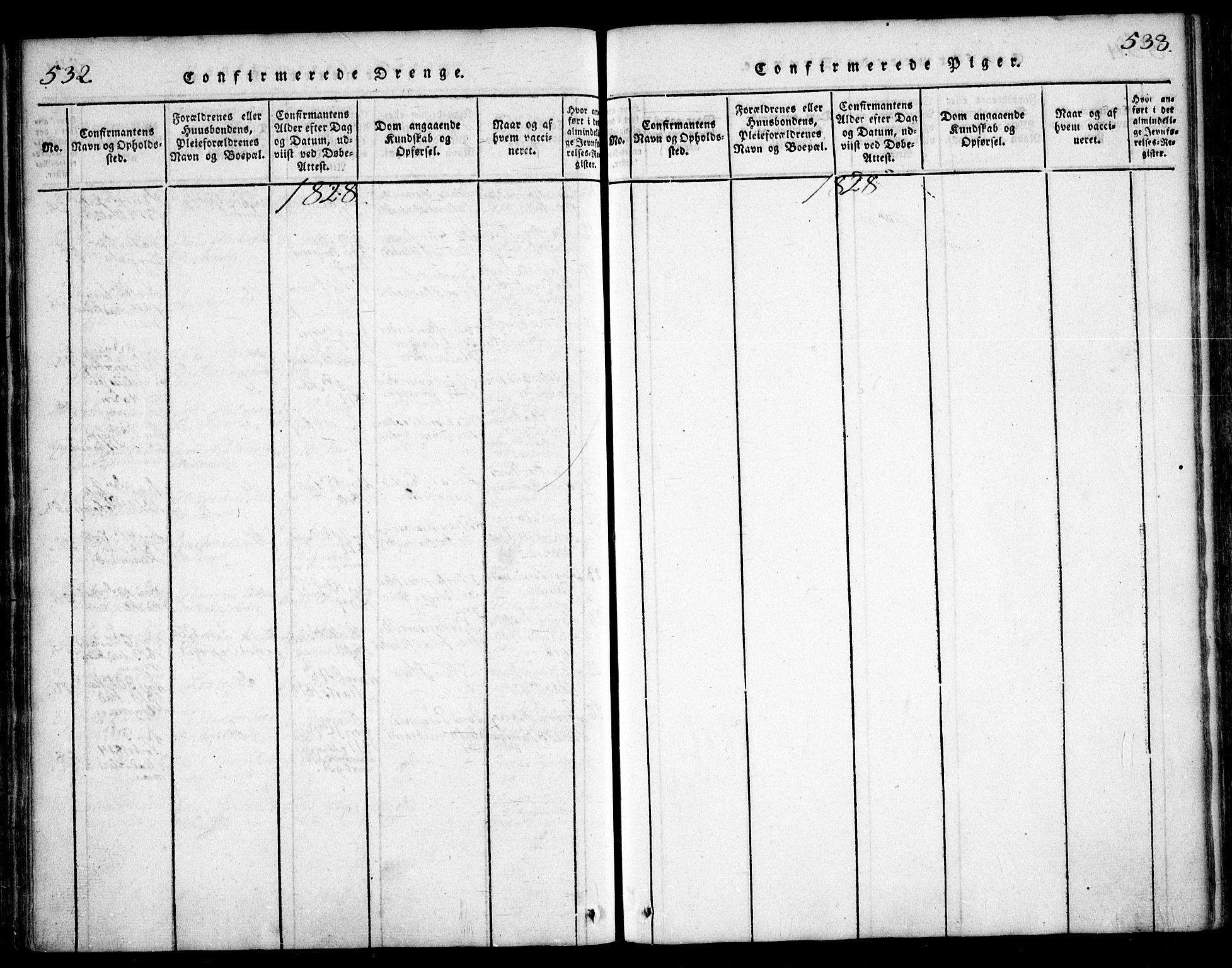 Hurdal prestekontor Kirkebøker, AV/SAO-A-10889/F/Fa/L0003: Parish register (official) no. I 3, 1815-1828, p. 532-533