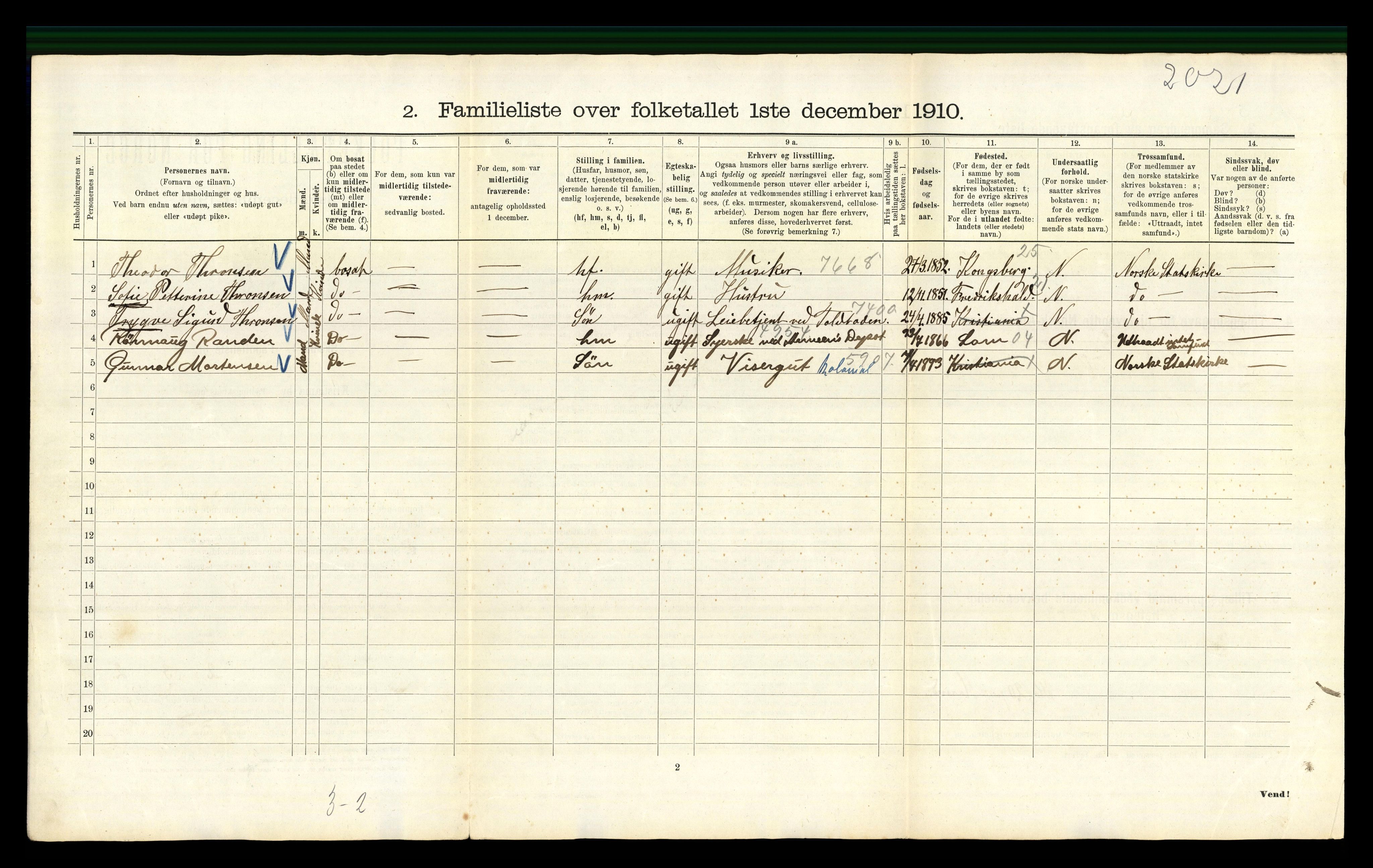 RA, 1910 census for Kristiania, 1910, p. 4194