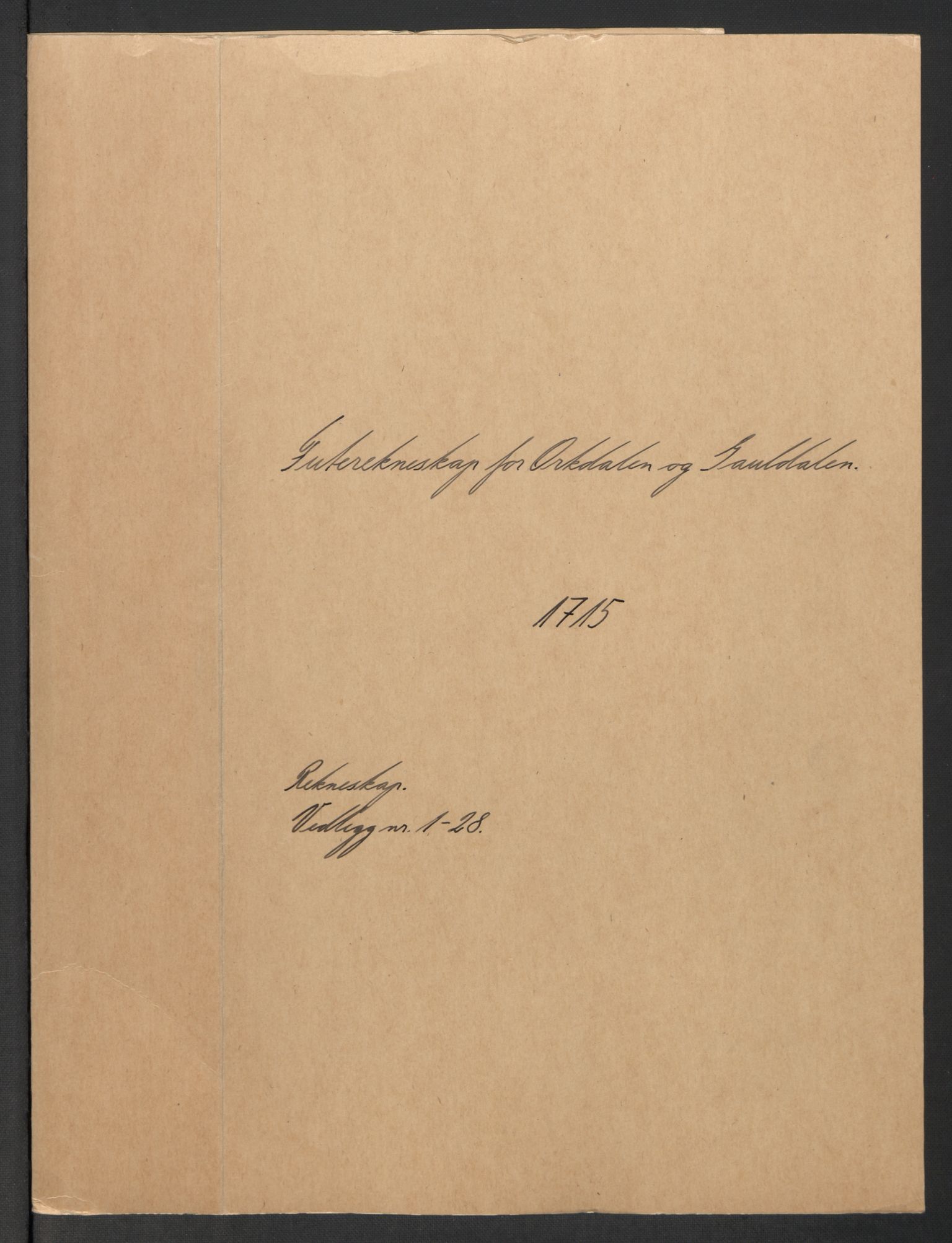 Rentekammeret inntil 1814, Reviderte regnskaper, Fogderegnskap, RA/EA-4092/R60/L3966: Fogderegnskap Orkdal og Gauldal, 1715, p. 2