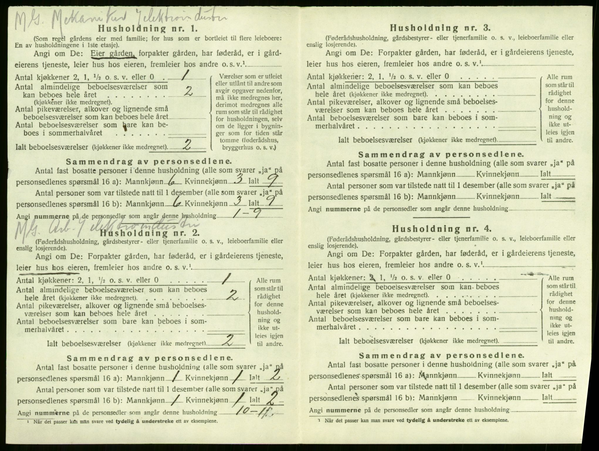 SAKO, 1920 census for Sandeherred, 1920, p. 1108