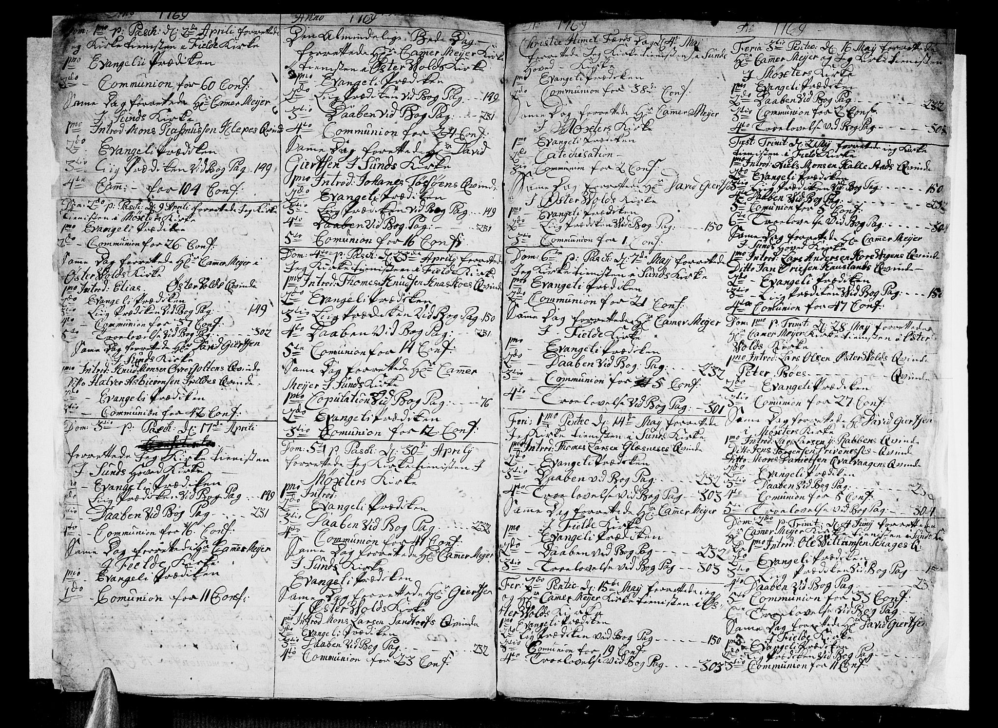 Sund sokneprestembete, AV/SAB-A-99930: Parish register (official) no. A 3, 1740-1769