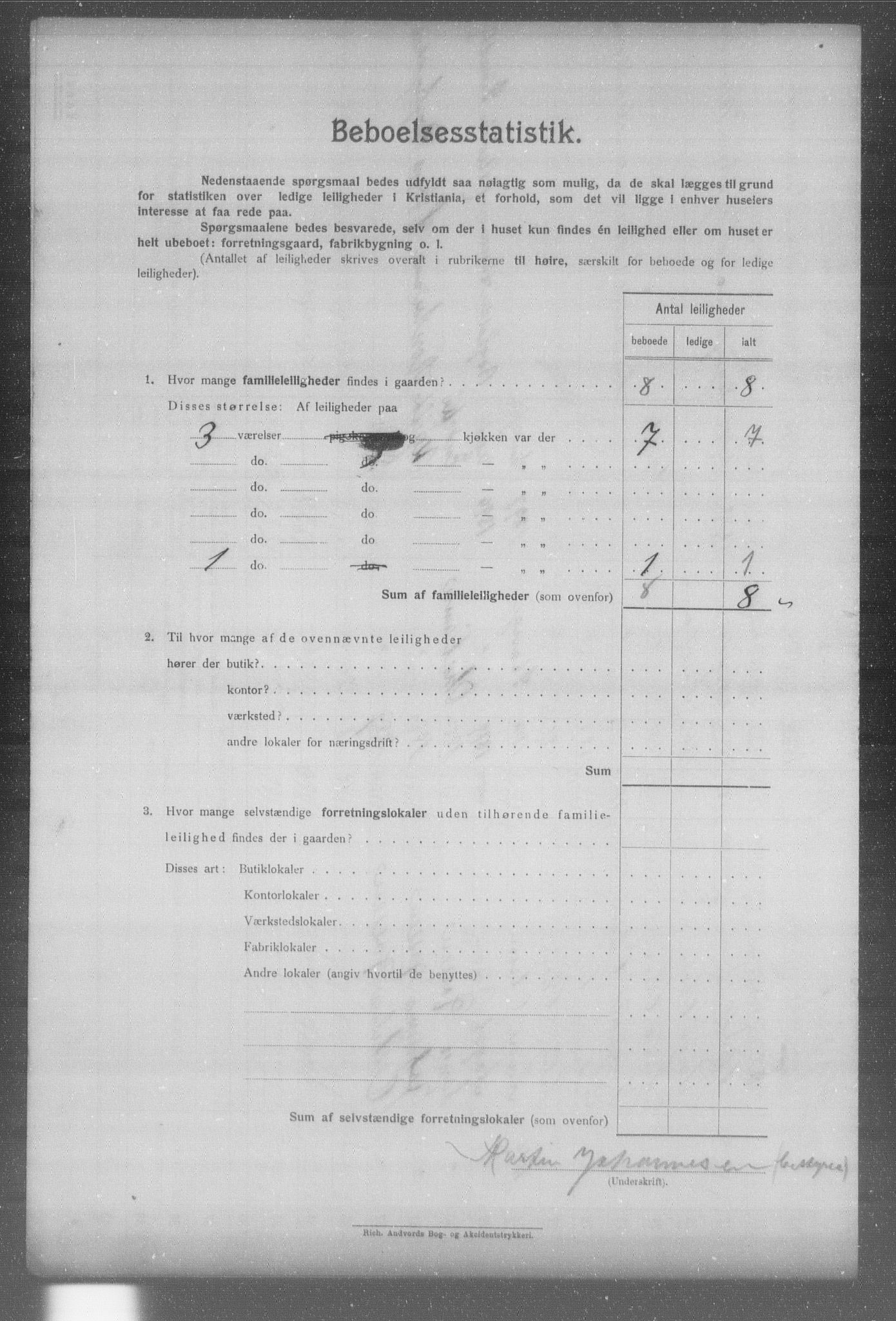 OBA, Municipal Census 1904 for Kristiania, 1904, p. 3221