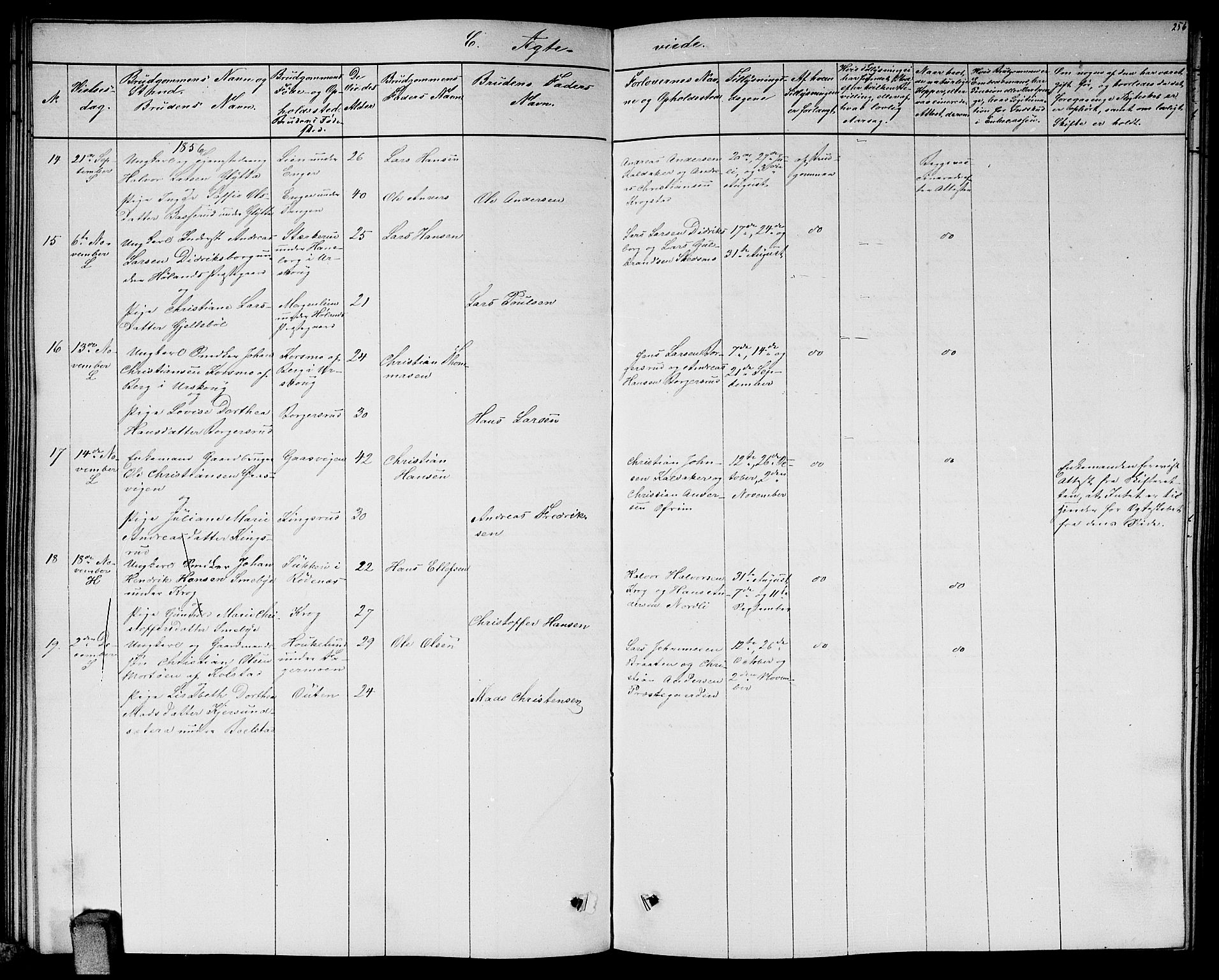 Høland prestekontor Kirkebøker, AV/SAO-A-10346a/G/Ga/L0004: Parish register (copy) no. I 4, 1854-1862, p. 256