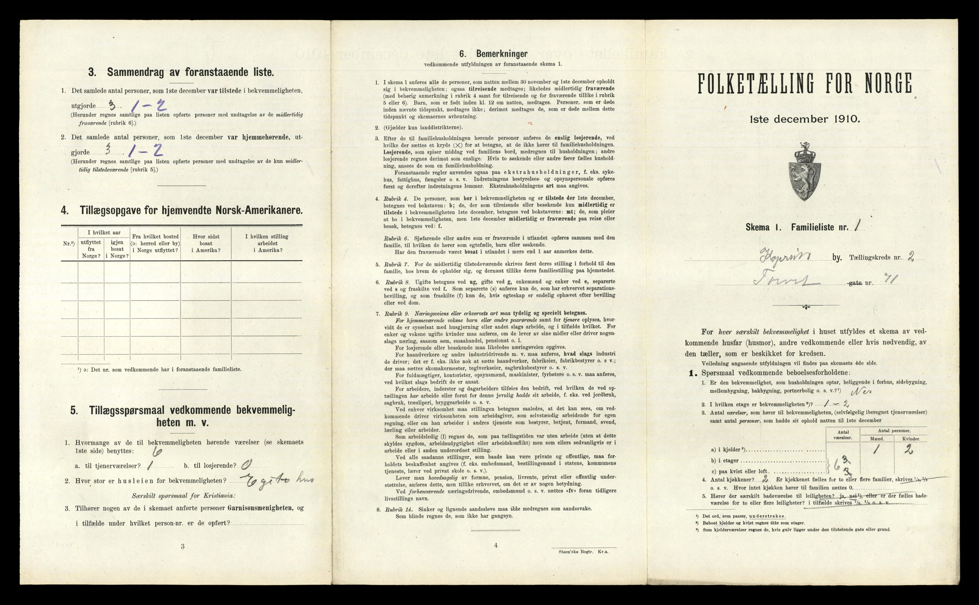 RA, 1910 census for Kopervik, 1910, p. 452