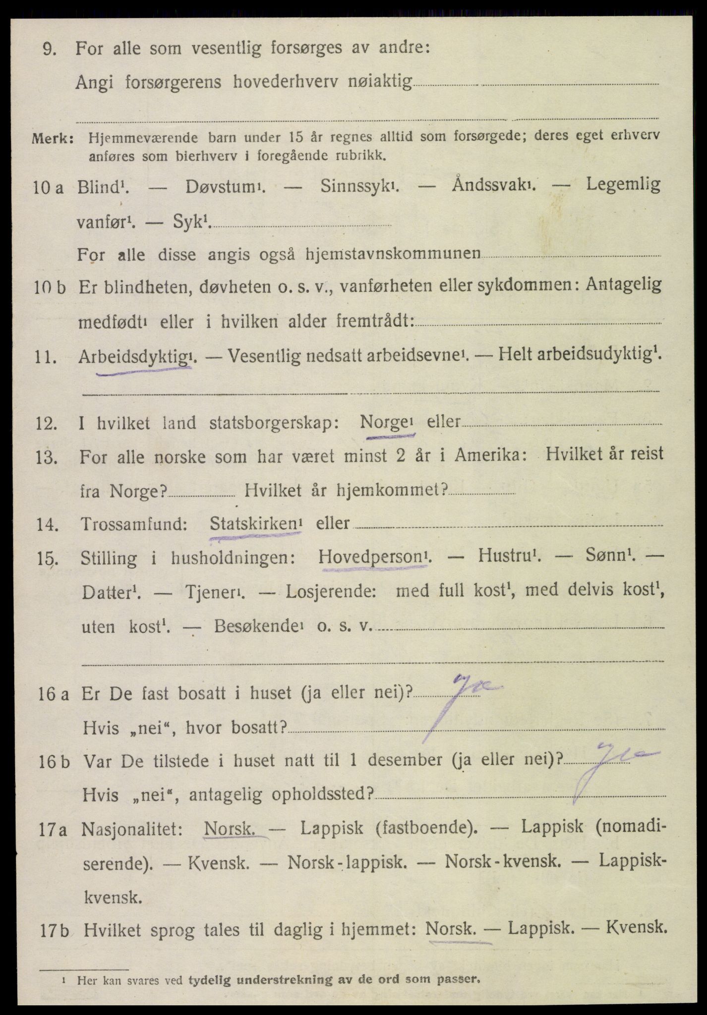 SAT, 1920 census for Åsen, 1920, p. 3129