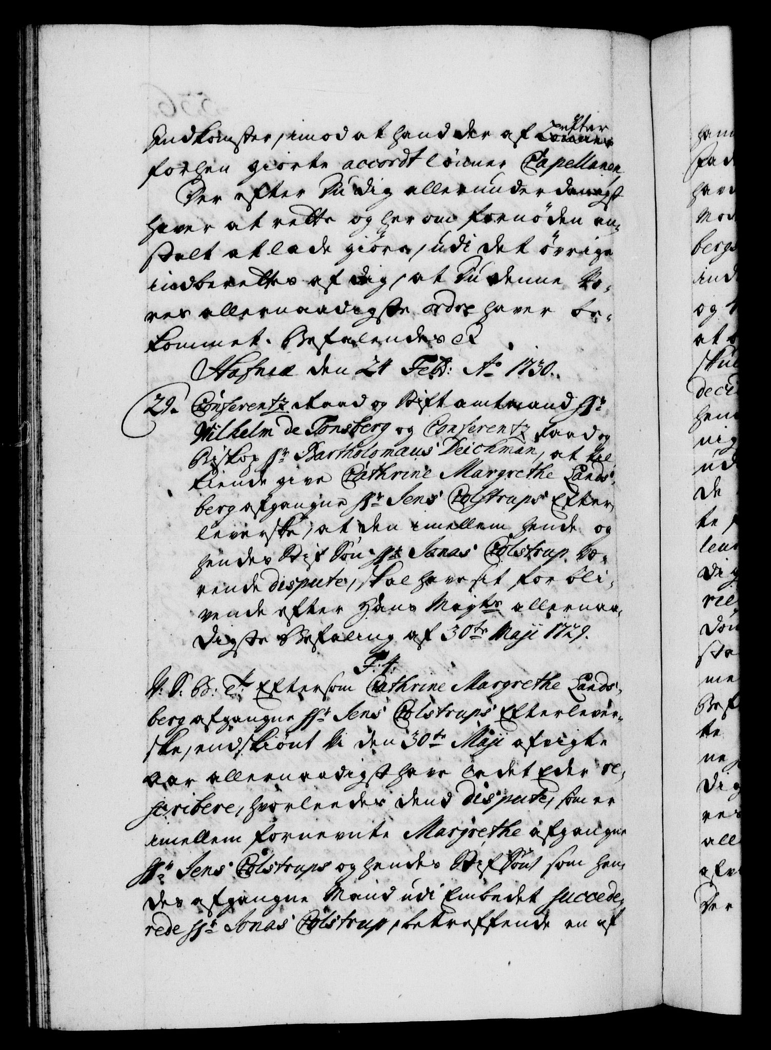 Danske Kanselli 1572-1799, AV/RA-EA-3023/F/Fc/Fca/Fcab/L0024: Norske tegnelser, 1728-1730, p. 536b