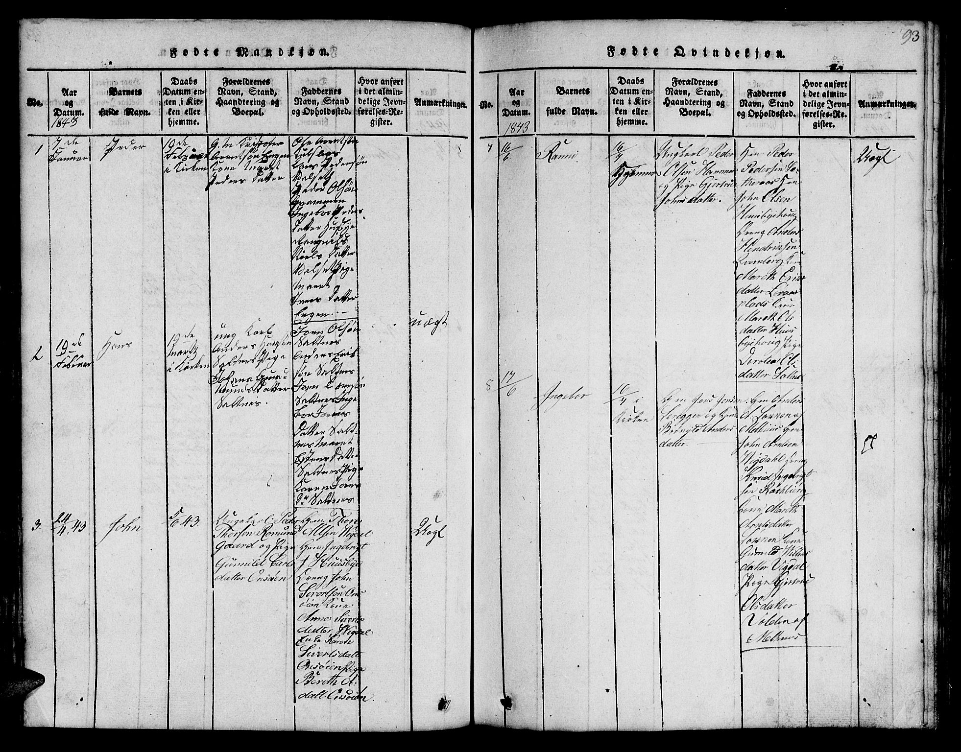 Ministerialprotokoller, klokkerbøker og fødselsregistre - Sør-Trøndelag, SAT/A-1456/666/L0788: Parish register (copy) no. 666C01, 1816-1847, p. 93
