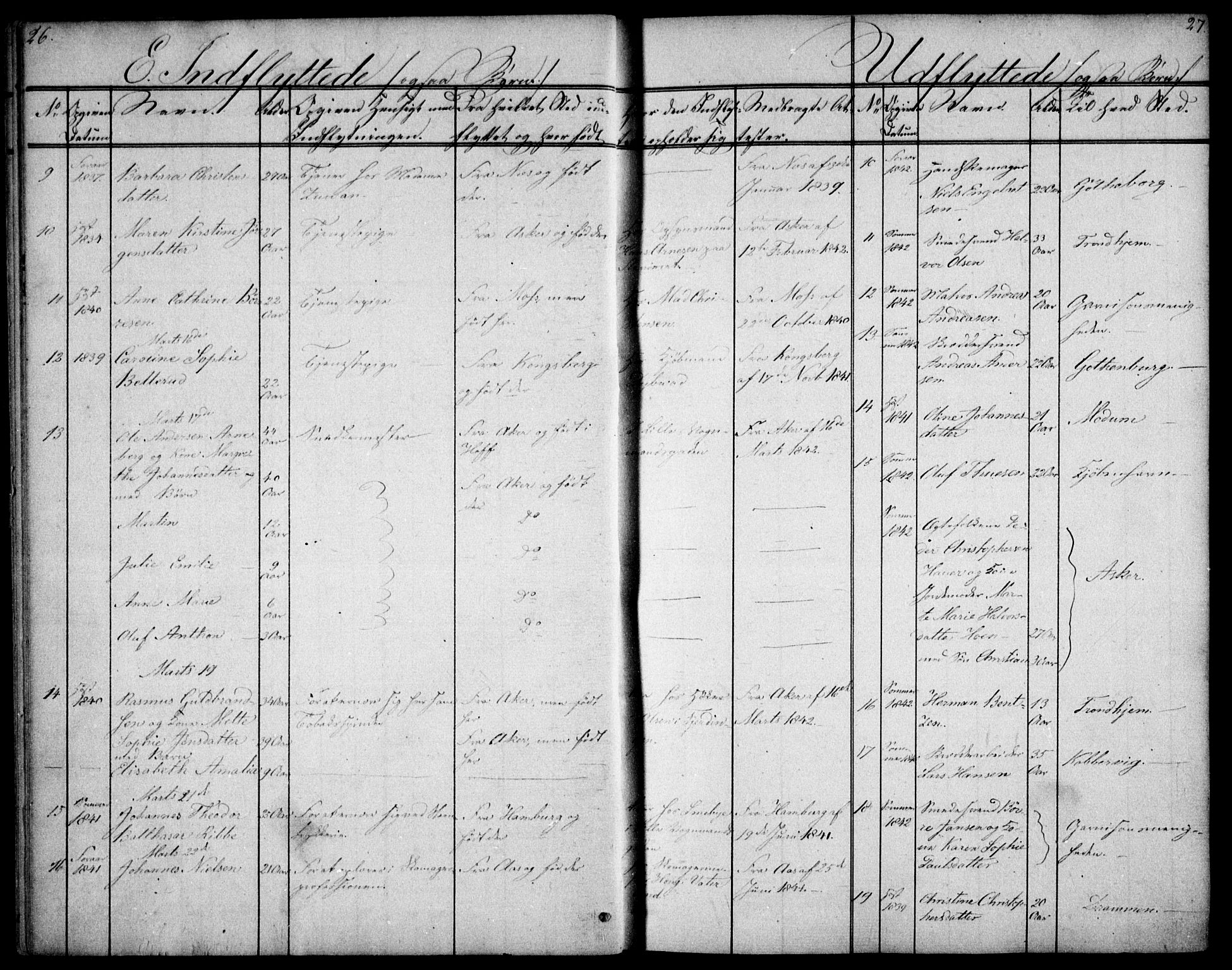 Oslo domkirke Kirkebøker, AV/SAO-A-10752/F/Fa/L0028: Parish register (official) no. 28, 1840-1876, p. 26-27
