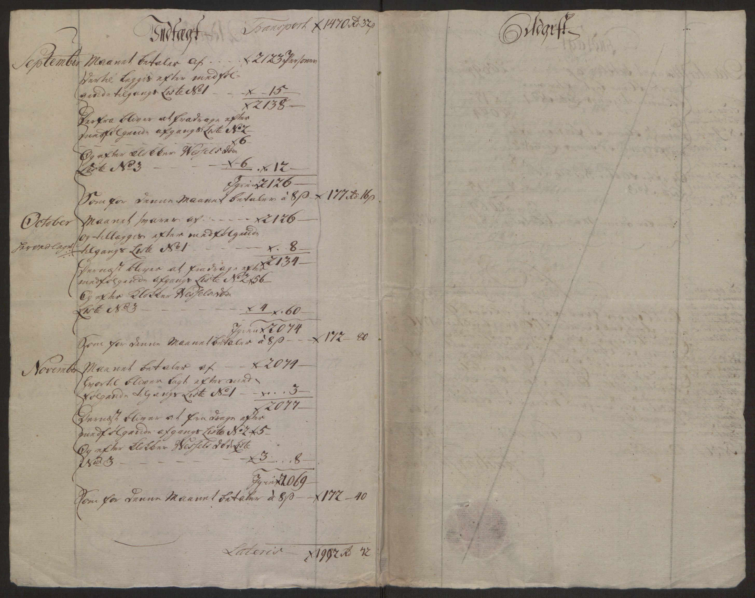 Rentekammeret inntil 1814, Reviderte regnskaper, Byregnskaper, AV/RA-EA-4066/R/Rm/L0265/0001: [M6] Kontribusjonsregnskap / Ekstraskatt, 1762-1764, p. 185