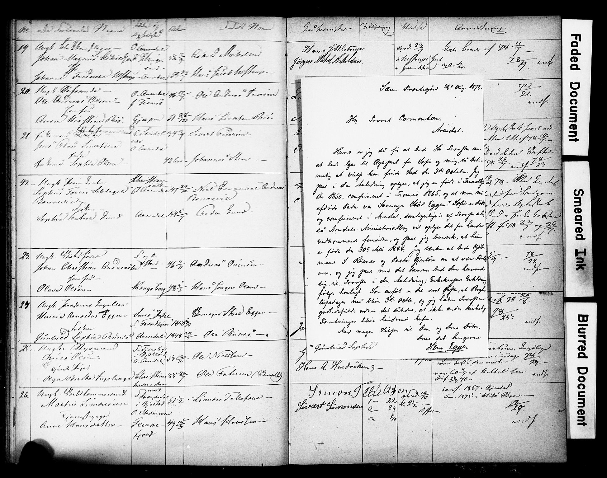 Arendal sokneprestkontor, Trefoldighet, AV/SAK-1111-0040/F/Fe/L0003: Banns register no. A VI 3, 1872-1879