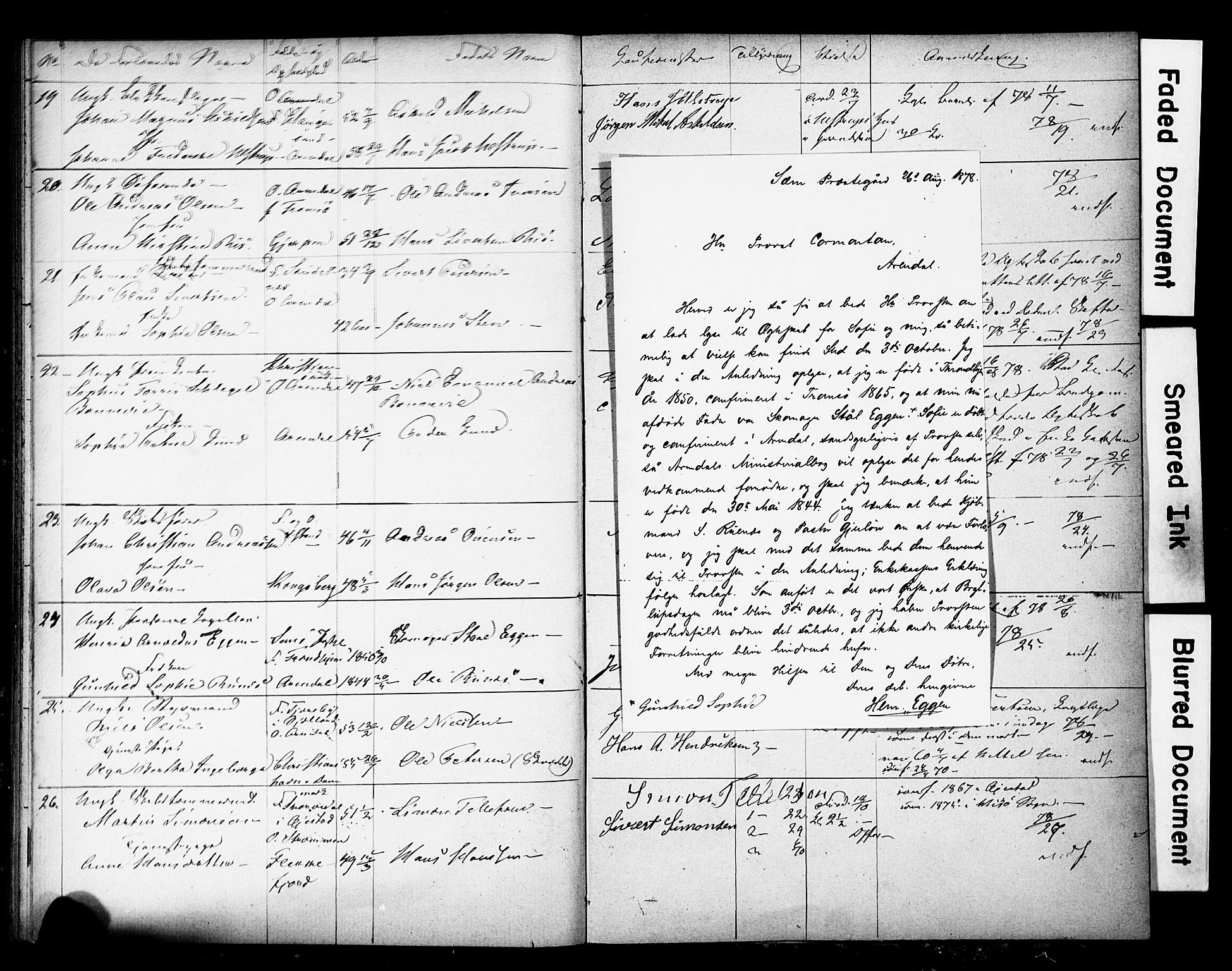 Arendal sokneprestkontor, Trefoldighet, SAK/1111-0040/F/Fe/L0003: Banns register no. A VI 3, 1872-1879