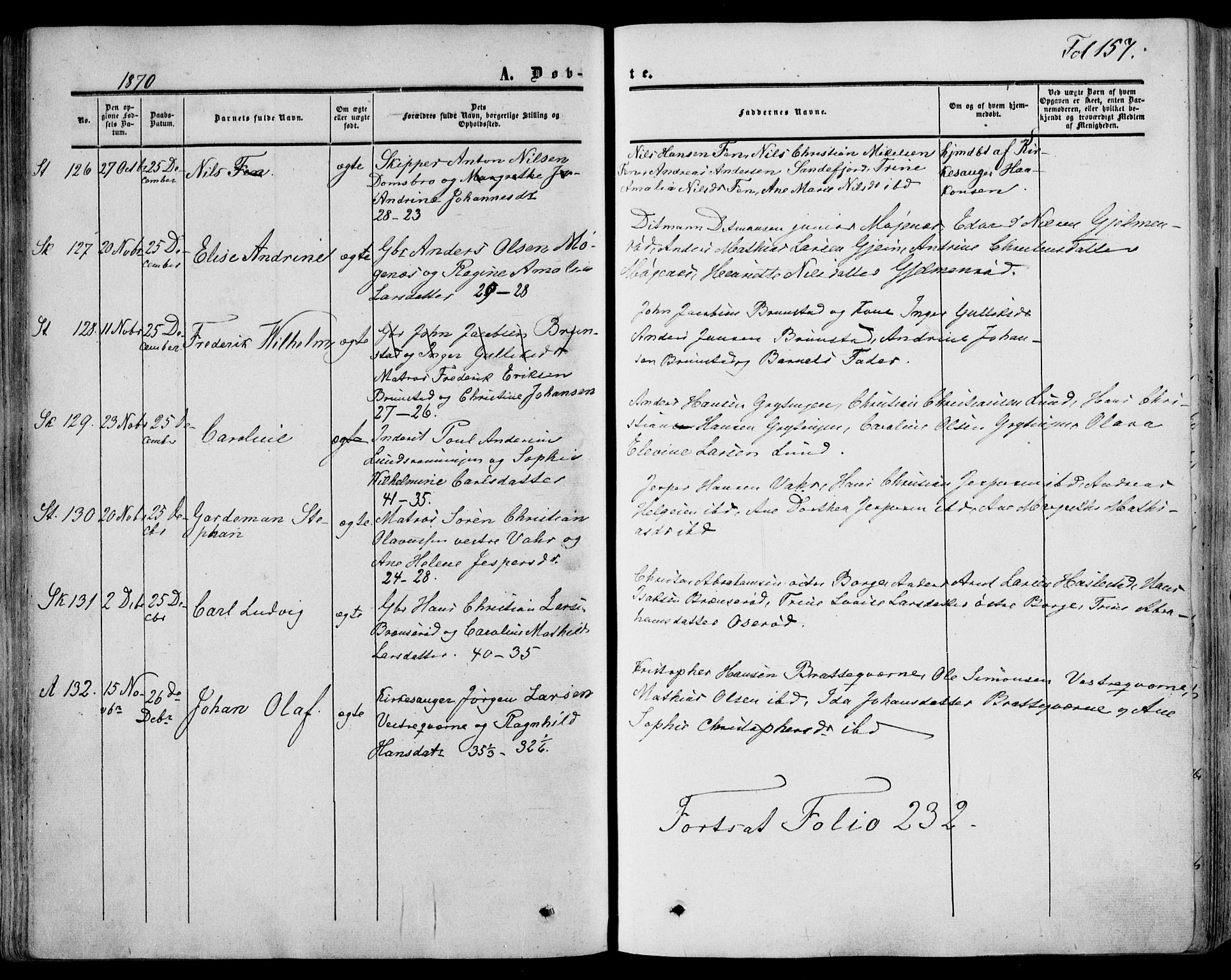 Stokke kirkebøker, AV/SAKO-A-320/F/Fa/L0008: Parish register (official) no. I 8, 1858-1871, p. 157