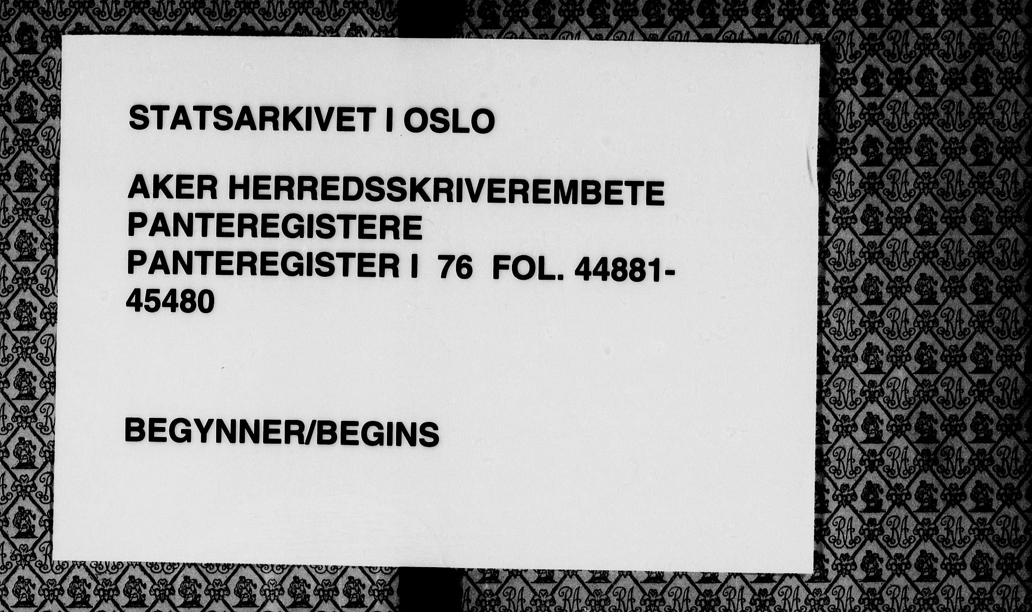 Aker herredsskriveri, SAO/A-10896/G/Ga/Gab/Gaba/L0076: Mortgage register no. I 76, 1929-1950