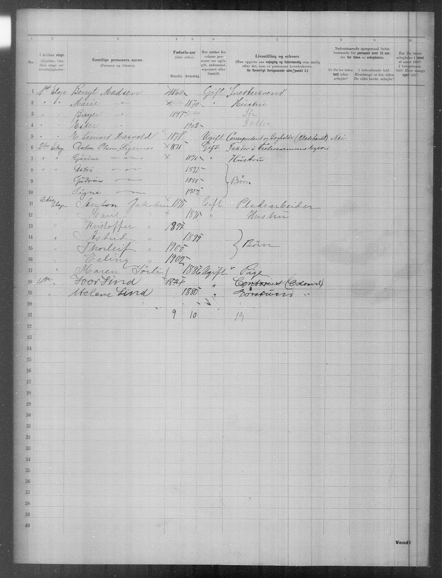 OBA, Municipal Census 1903 for Kristiania, 1903, p. 6020