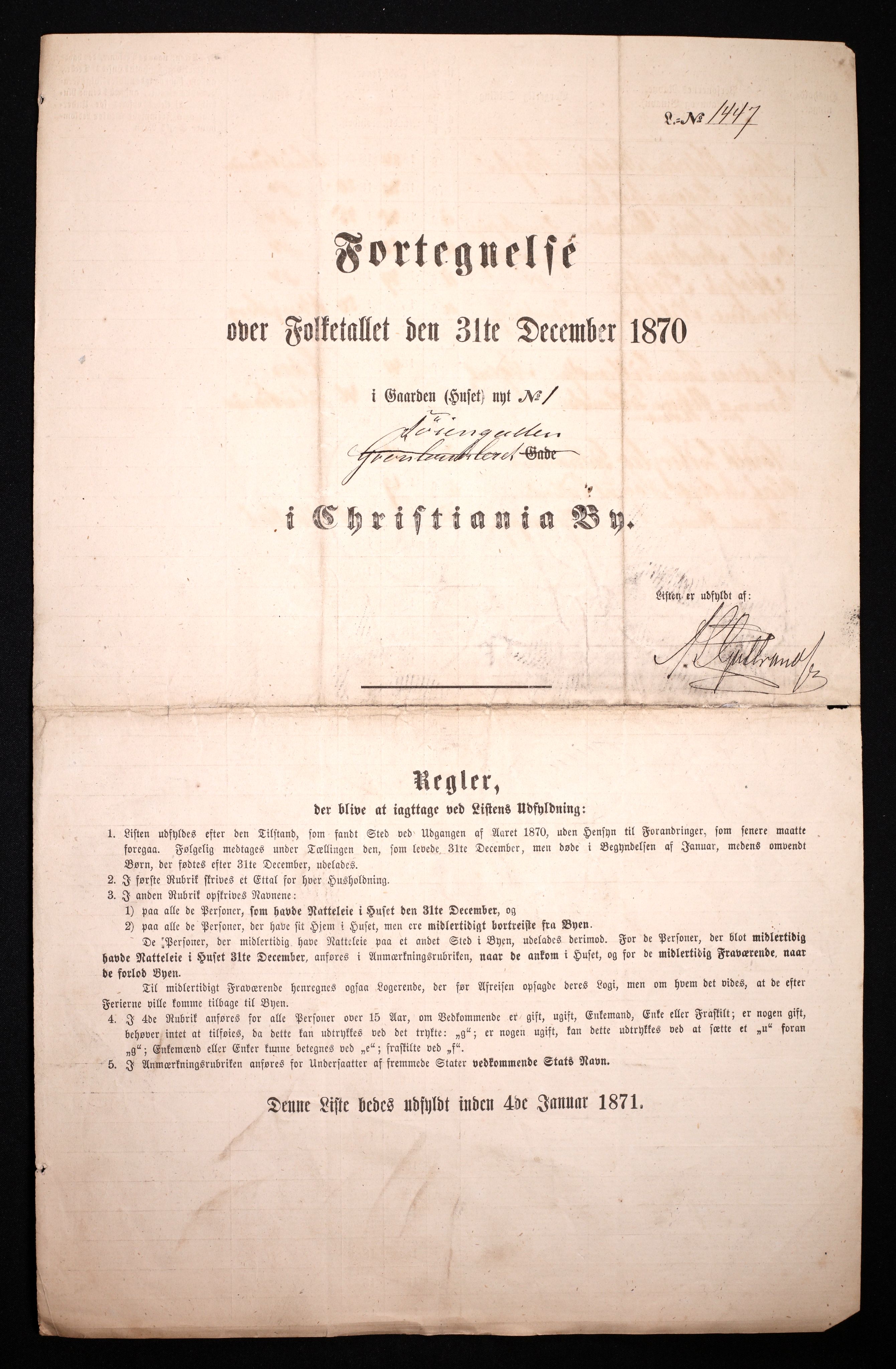 RA, 1870 census for 0301 Kristiania, 1870, p. 4432