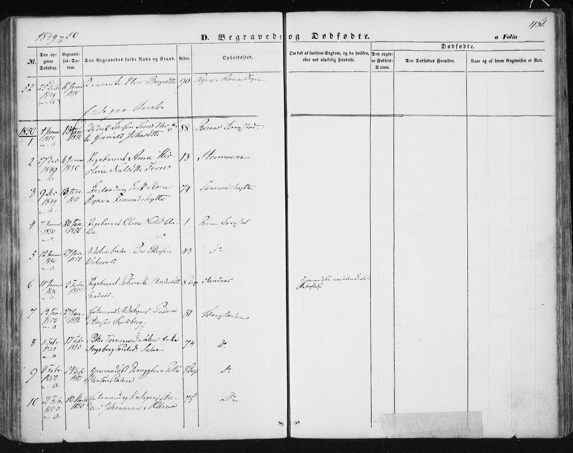 Ministerialprotokoller, klokkerbøker og fødselsregistre - Sør-Trøndelag, SAT/A-1456/681/L0931: Parish register (official) no. 681A09, 1845-1859, p. 451