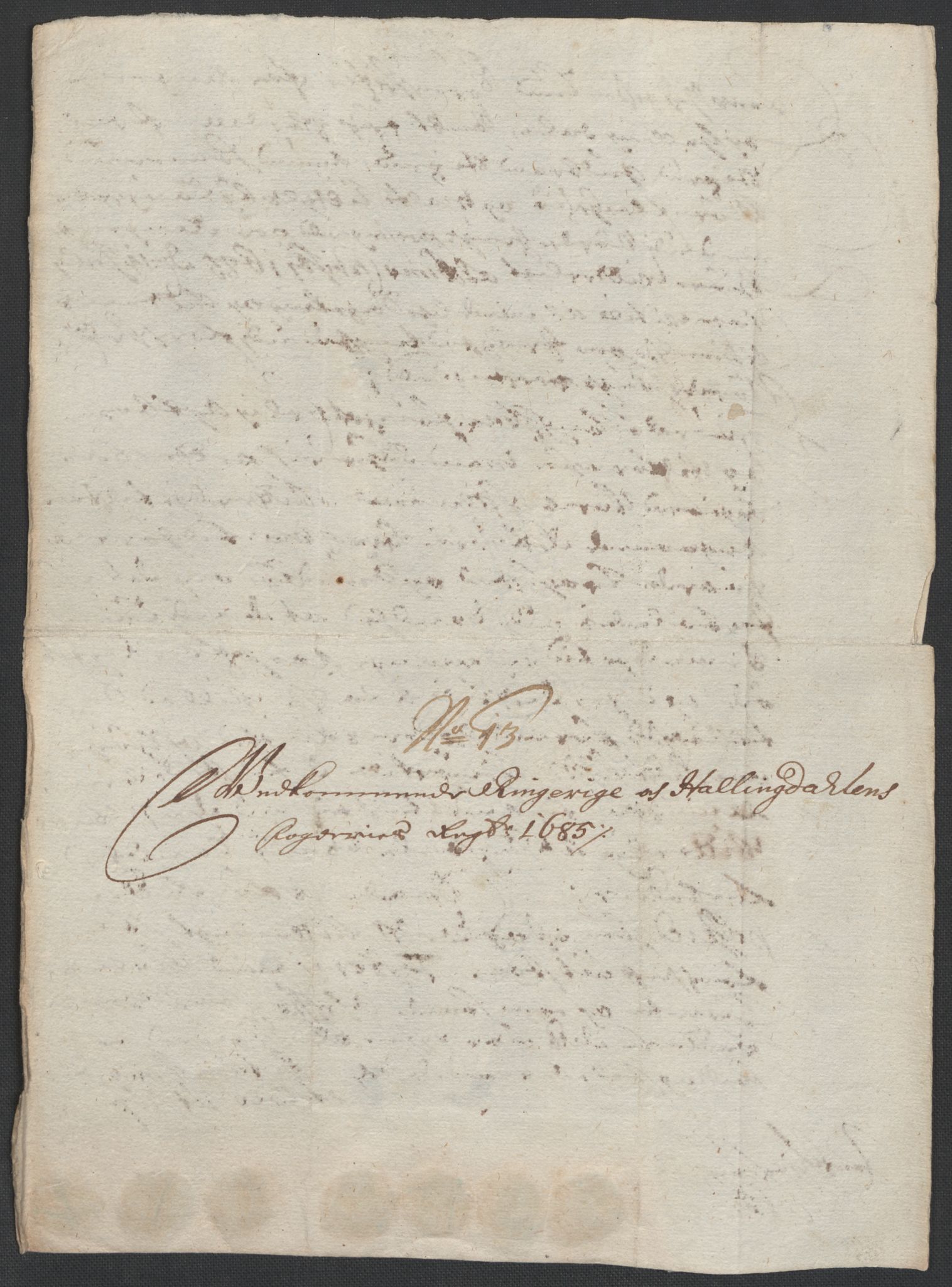 Rentekammeret inntil 1814, Reviderte regnskaper, Fogderegnskap, AV/RA-EA-4092/R21/L1446: Fogderegnskap Ringerike og Hallingdal, 1683-1686, p. 405