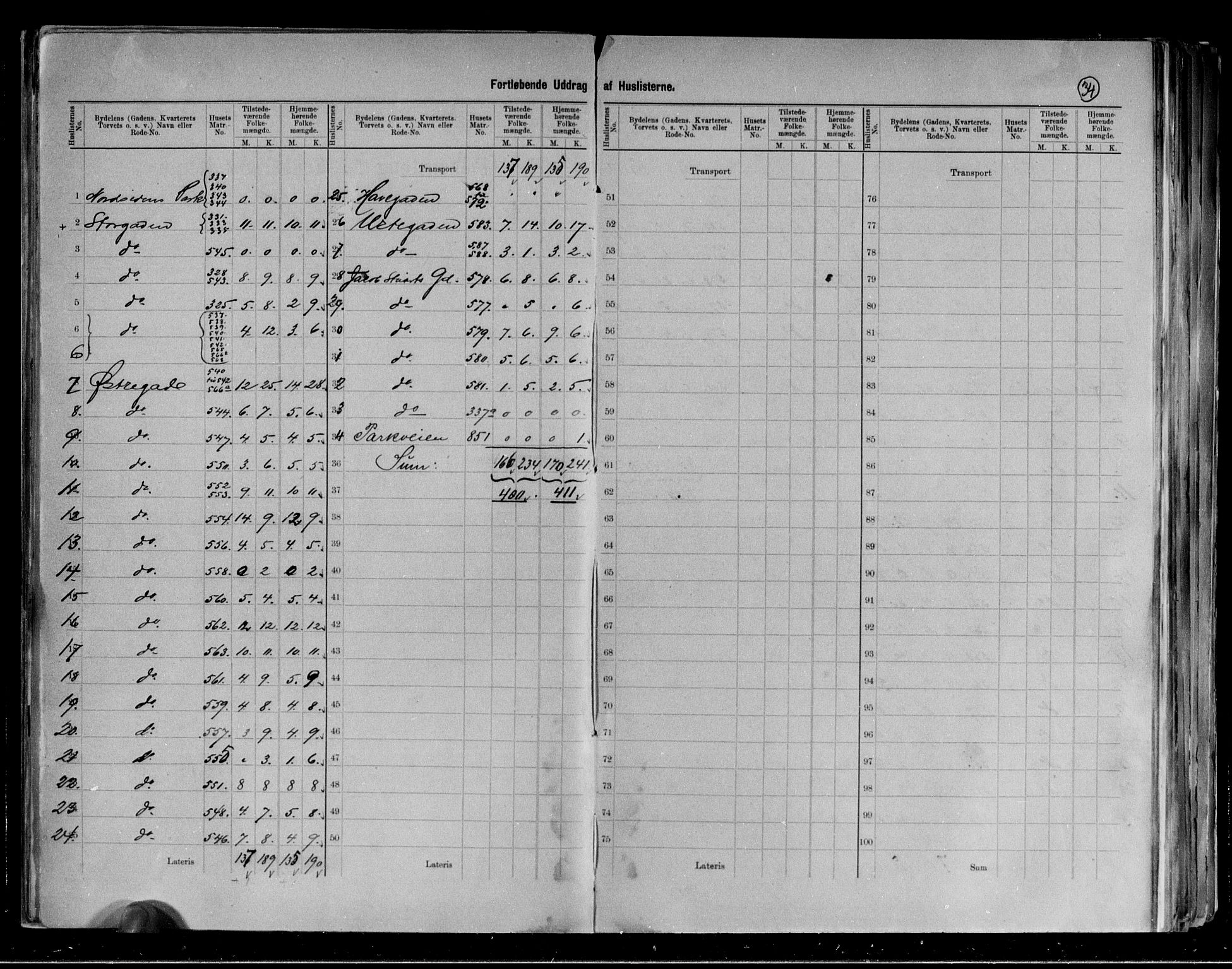 RA, 1891 census for 0101 Fredrikshald, 1891, p. 34