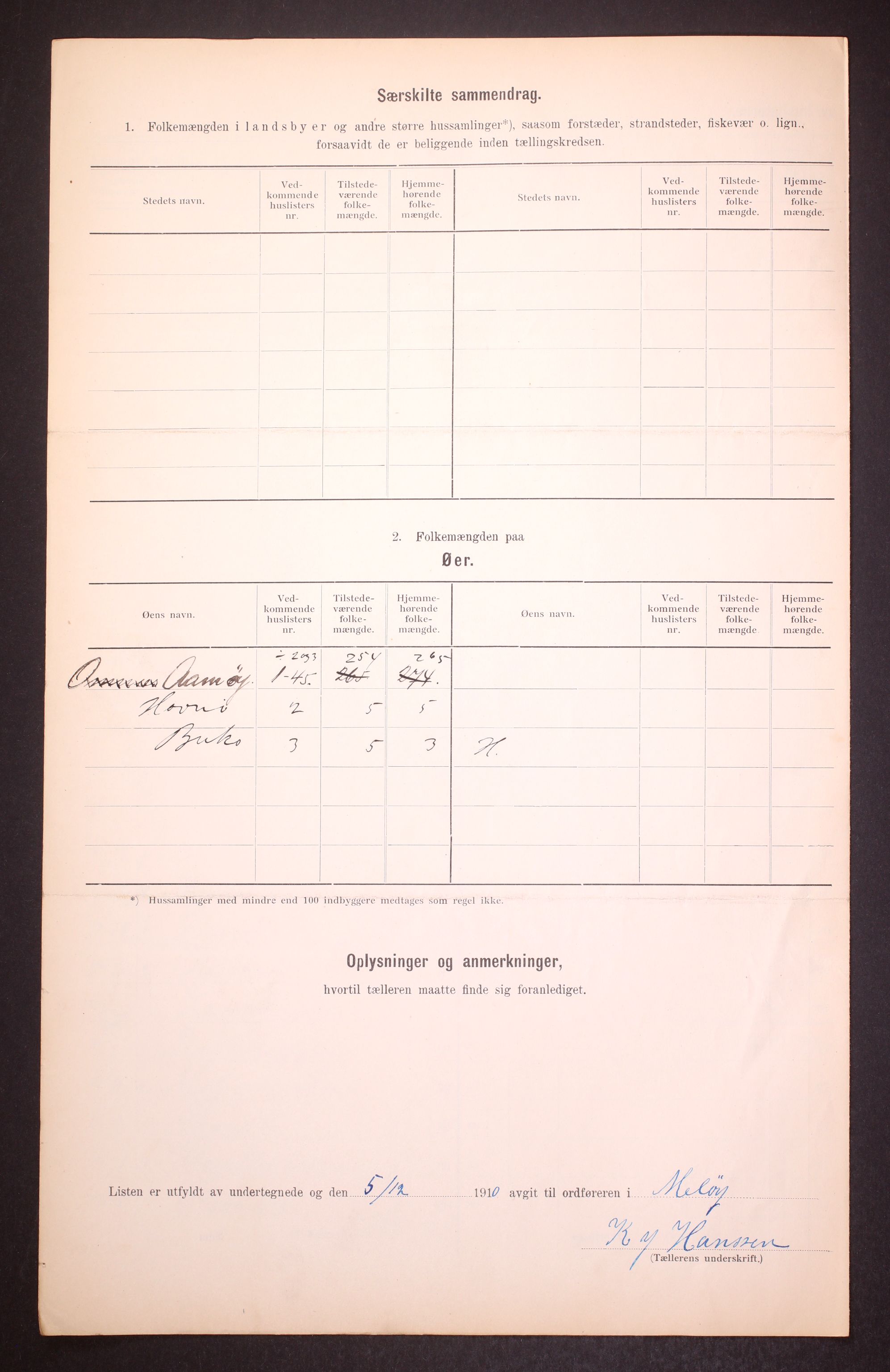 RA, 1910 census for Meløy, 1910, p. 9