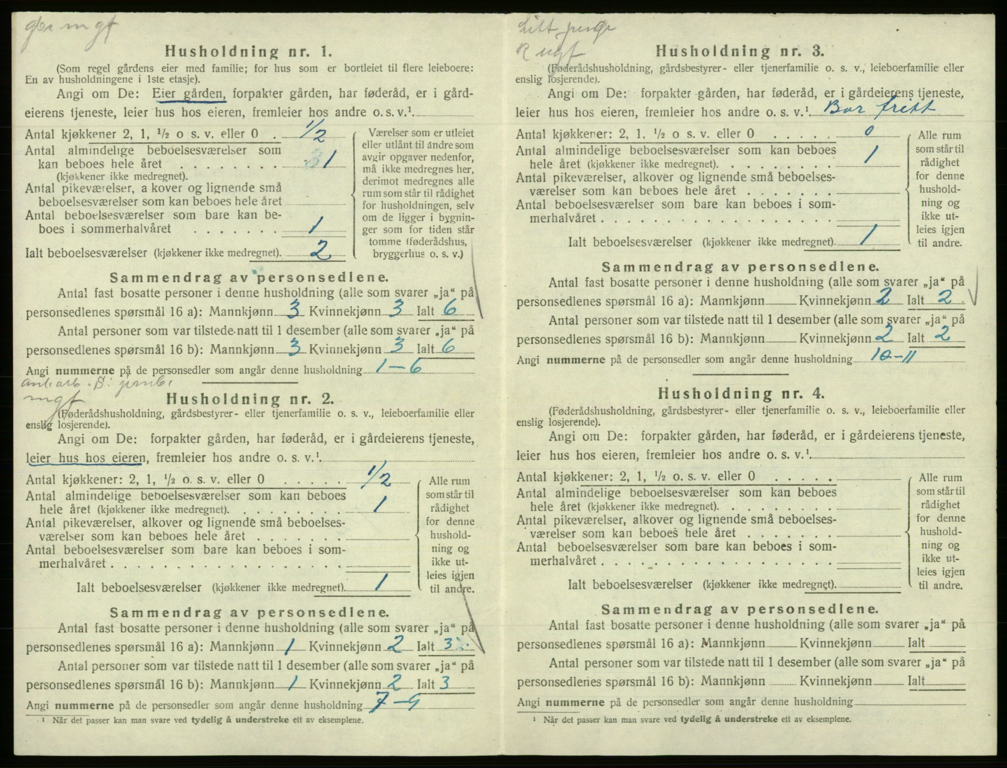 SAB, 1920 census for Samnanger, 1920, p. 457