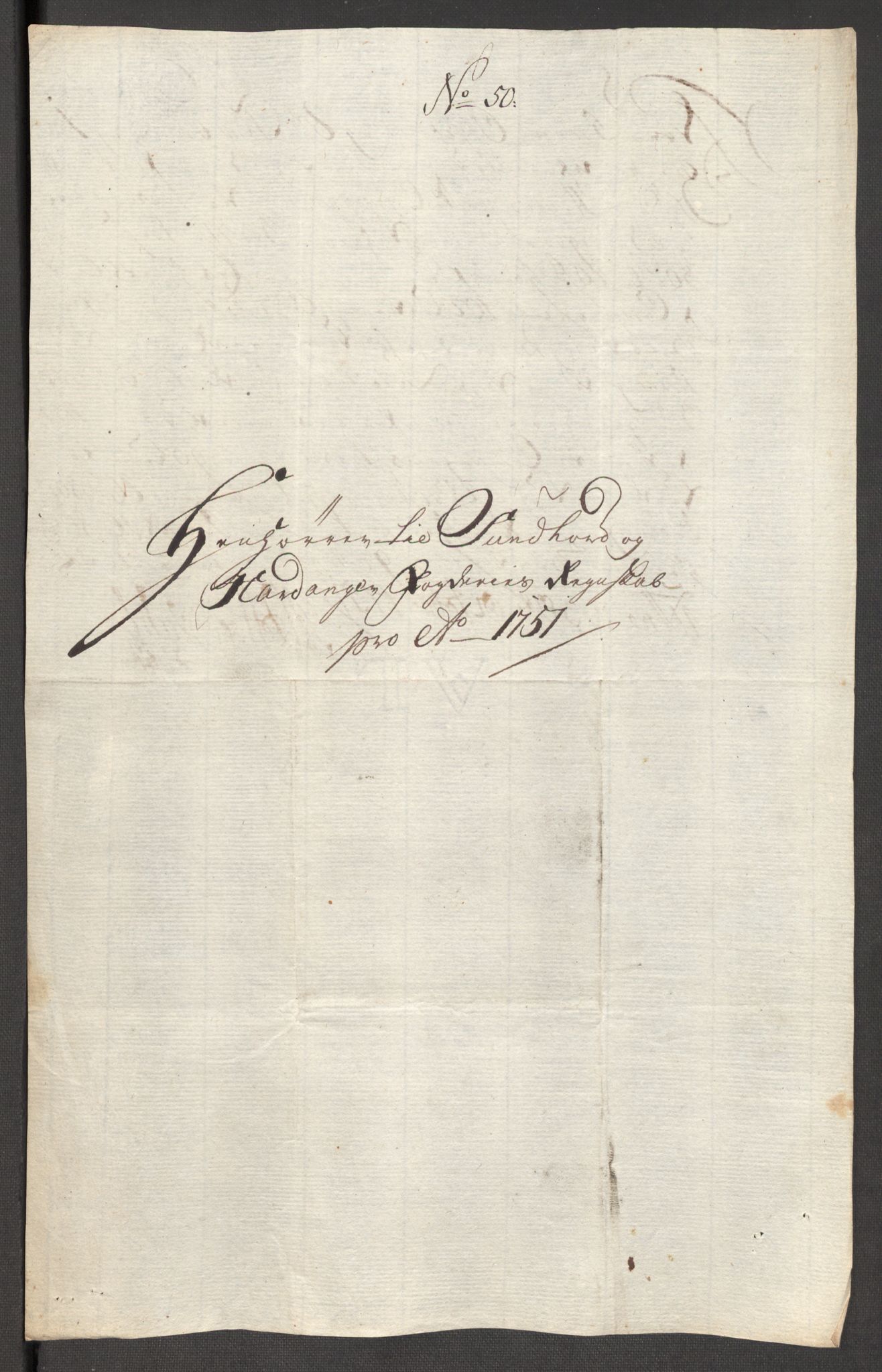 Rentekammeret inntil 1814, Reviderte regnskaper, Fogderegnskap, RA/EA-4092/R48/L3056: Fogderegnskap Sunnhordland og Hardanger, 1751, p. 412