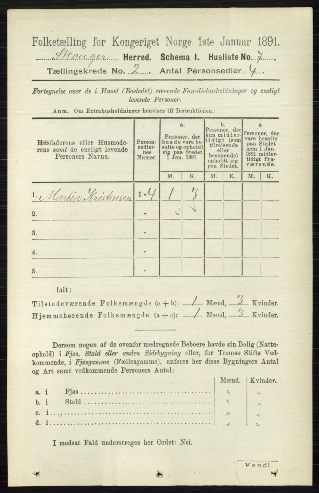 RA, 1891 census for 0712 Skoger, 1891, p. 783