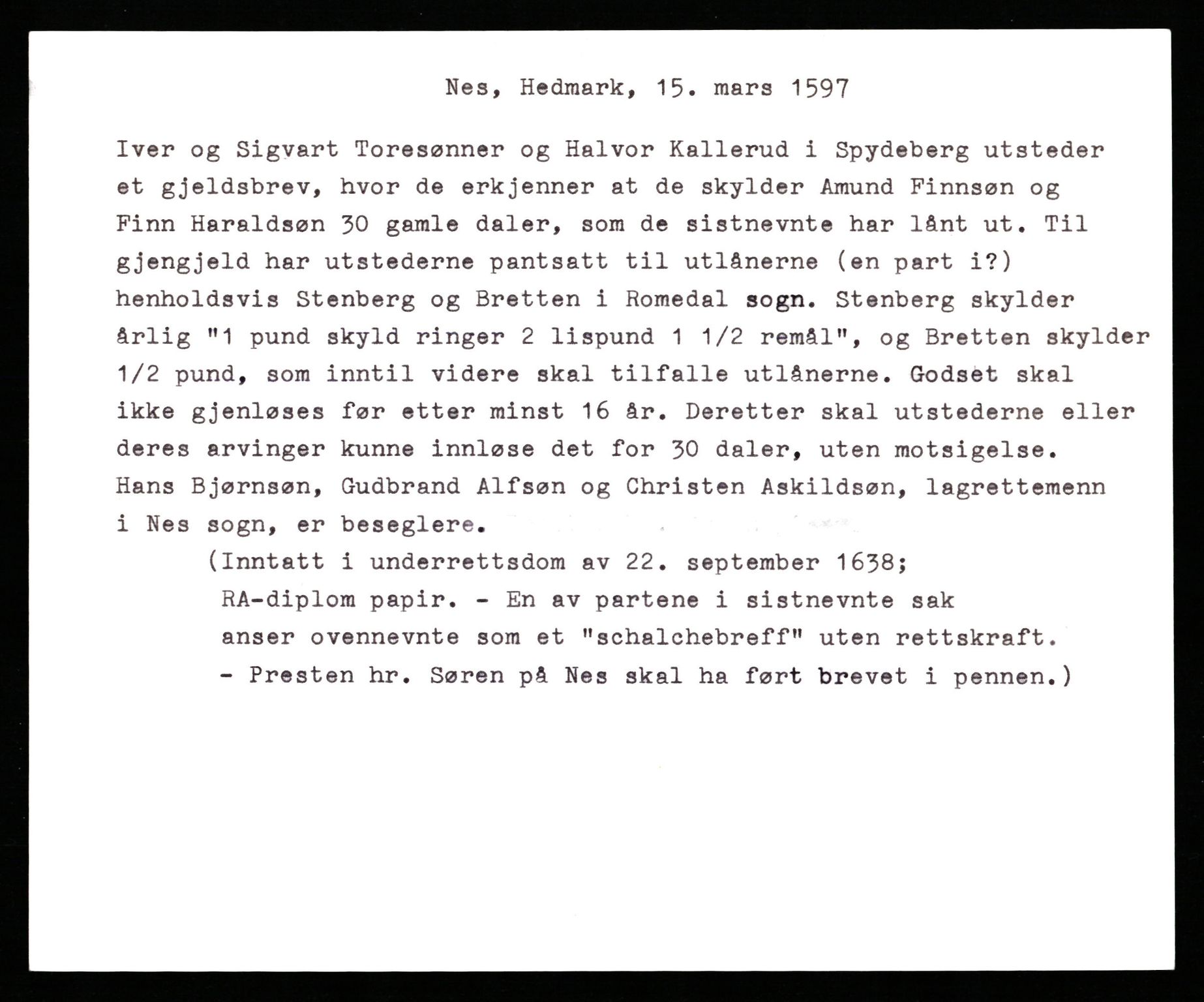 Riksarkivets diplomsamling, AV/RA-EA-5965/F35/F35b/L0004: Riksarkivets diplomer, seddelregister, 1593-1600, p. 323