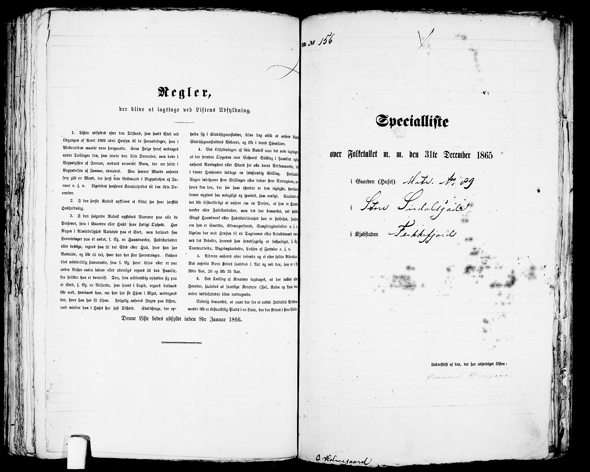 RA, 1865 census for Flekkefjord/Flekkefjord, 1865, p. 322