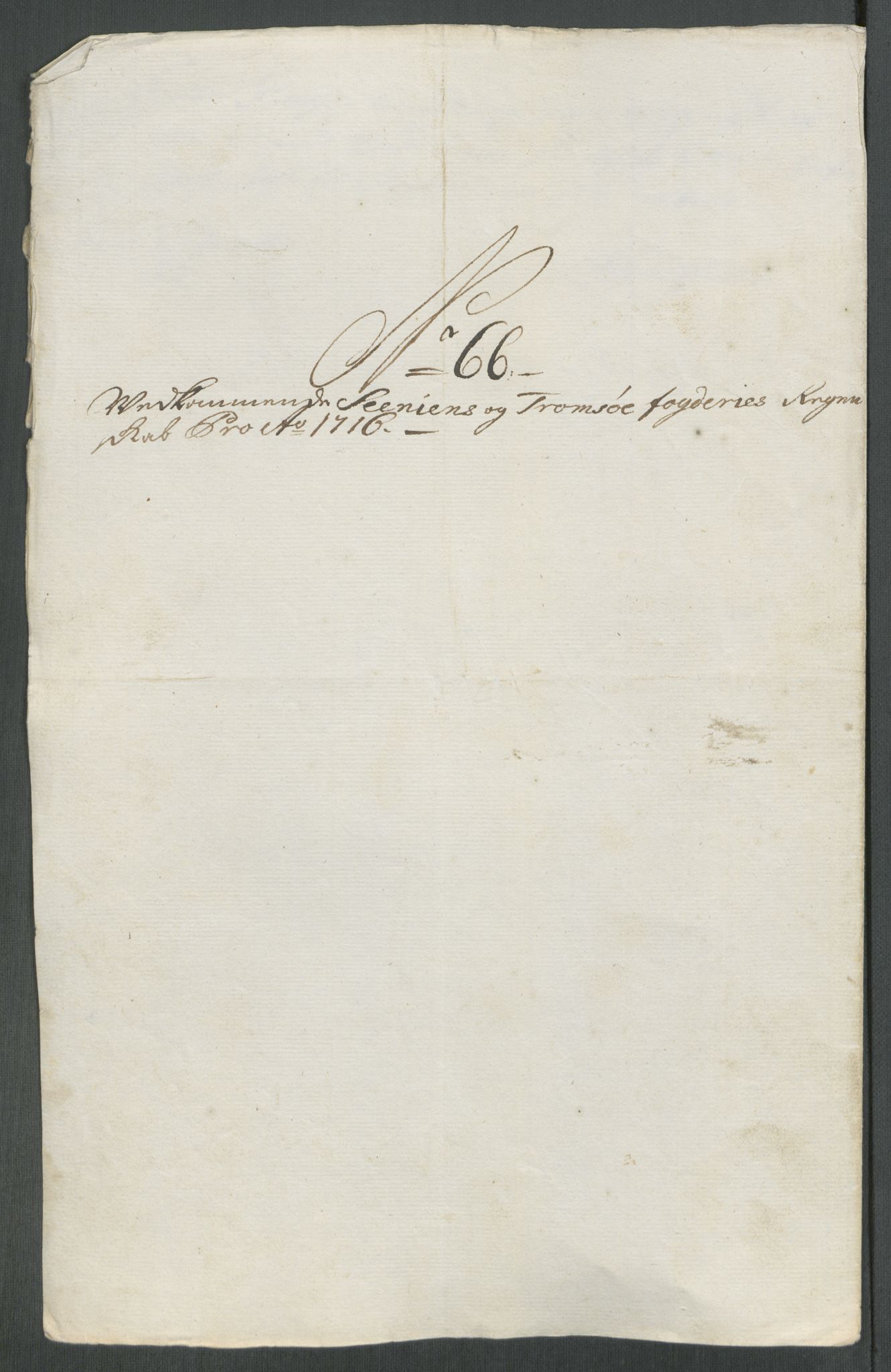 Rentekammeret inntil 1814, Reviderte regnskaper, Fogderegnskap, AV/RA-EA-4092/R68/L4762: Fogderegnskap Senja og Troms, 1716, p. 337