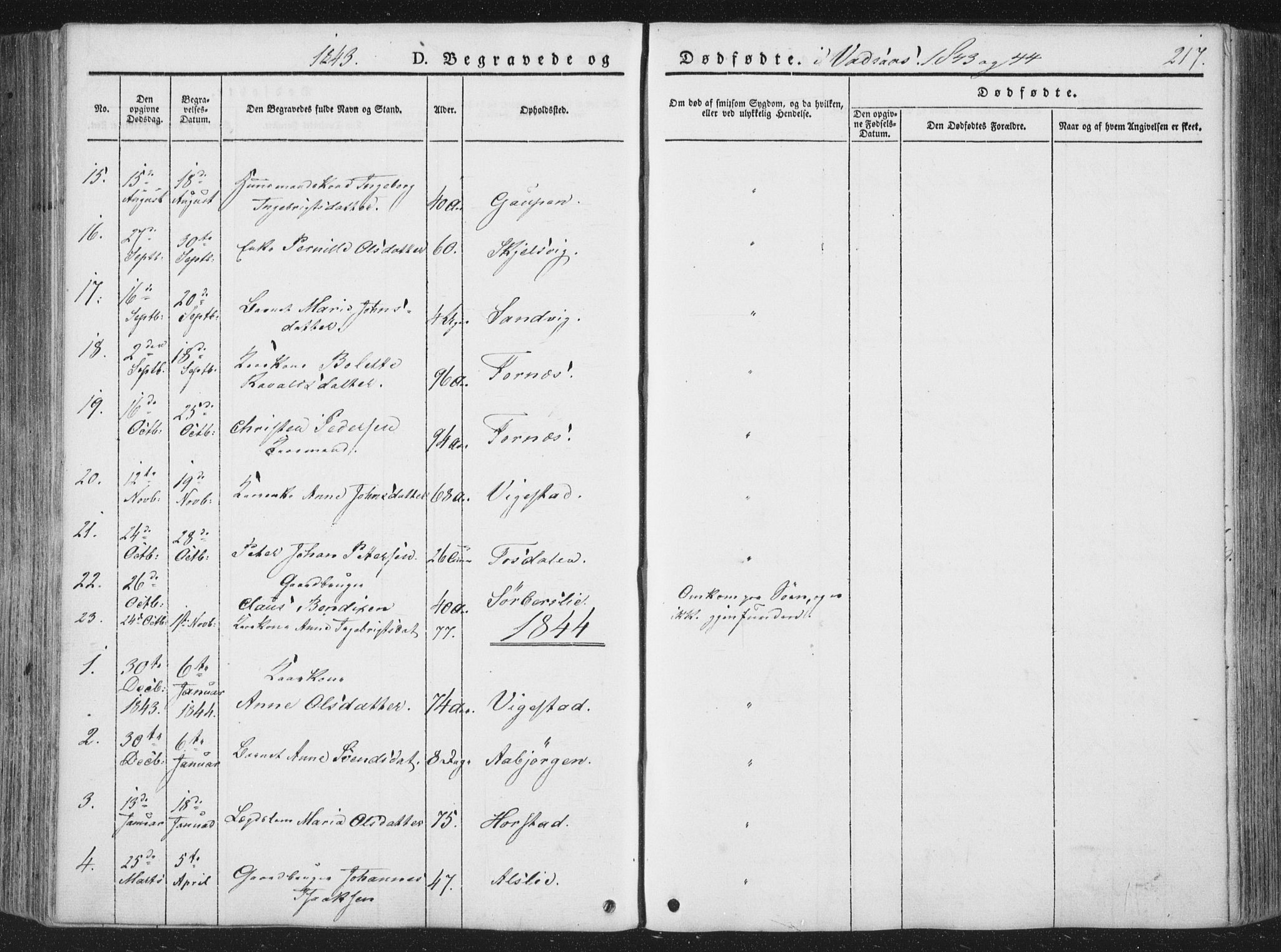 Ministerialprotokoller, klokkerbøker og fødselsregistre - Nordland, AV/SAT-A-1459/810/L0144: Parish register (official) no. 810A07 /1, 1841-1862, p. 217