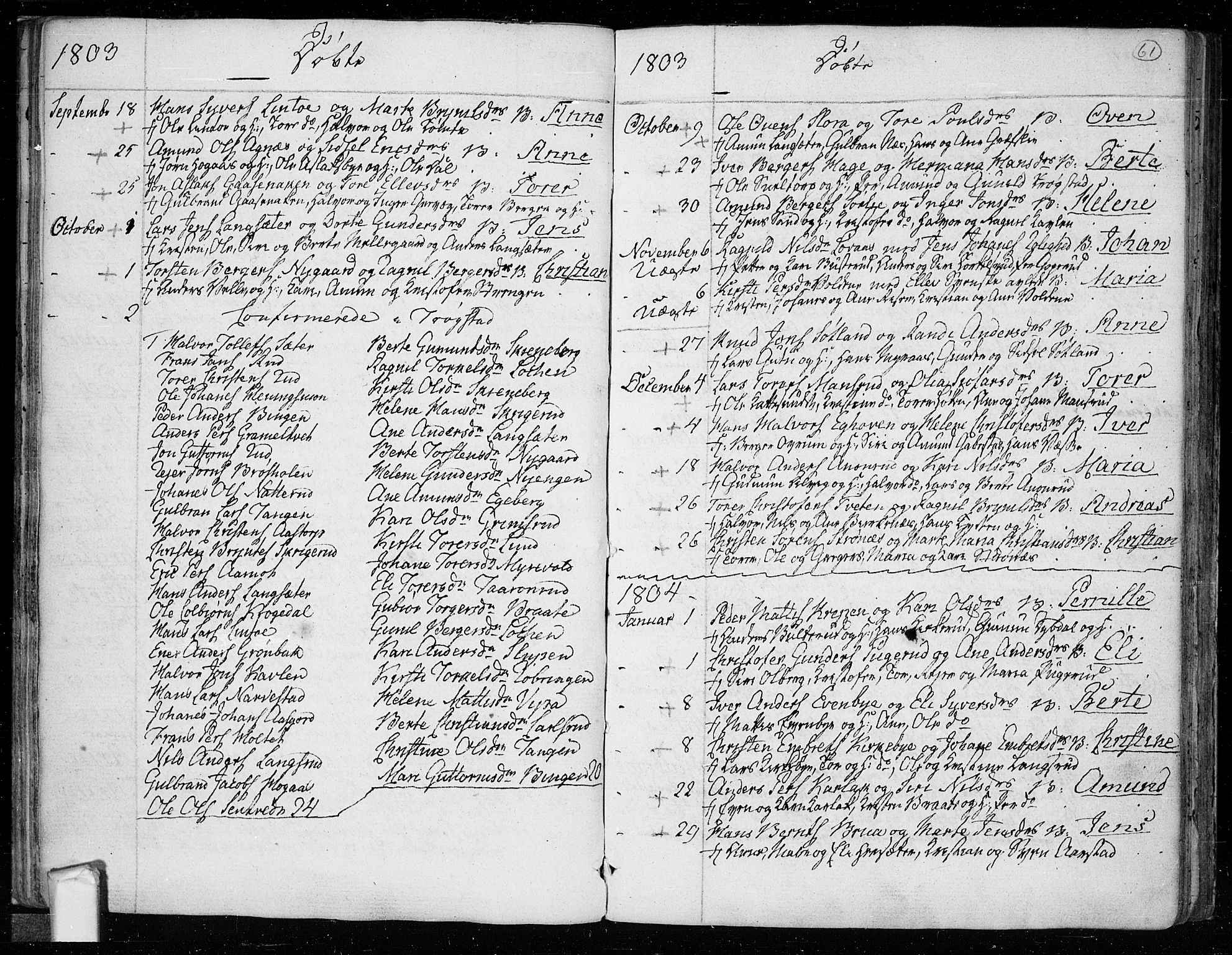 Trøgstad prestekontor Kirkebøker, SAO/A-10925/F/Fa/L0005: Parish register (official) no. I 5, 1784-1814, p. 61