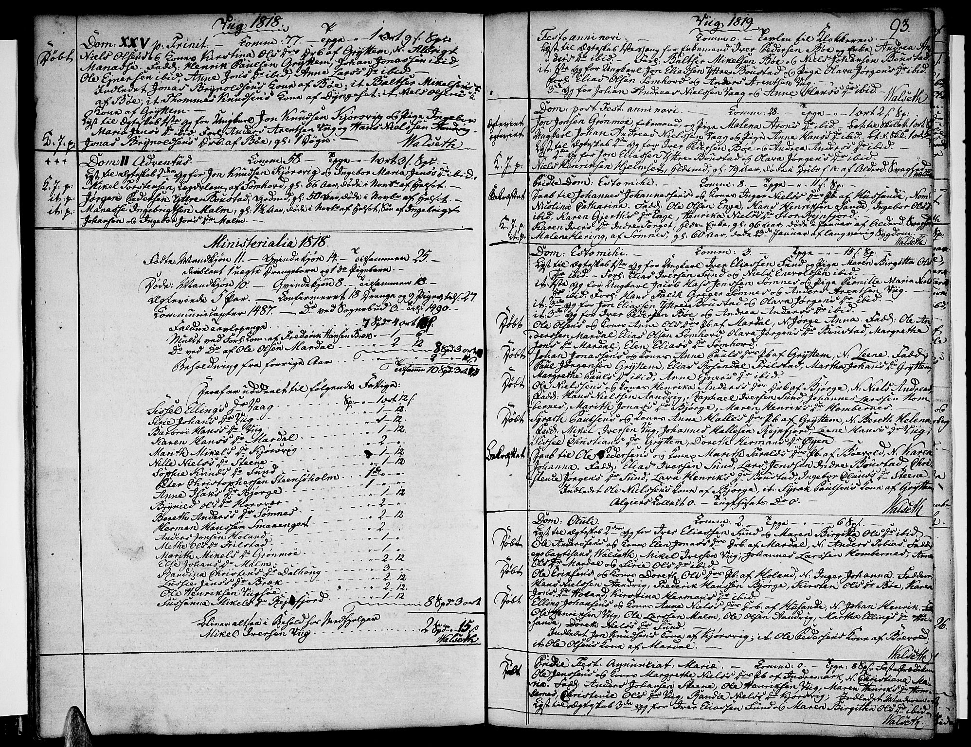 Ministerialprotokoller, klokkerbøker og fødselsregistre - Nordland, SAT/A-1459/812/L0174: Parish register (official) no. 812A03, 1801-1819, p. 93