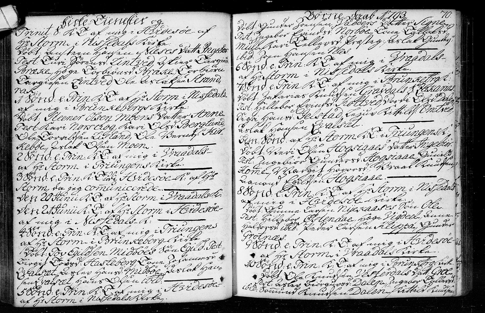 Kviteseid kirkebøker, SAKO/A-276/F/Fa/L0003: Parish register (official) no. I 3, 1787-1799, p. 70