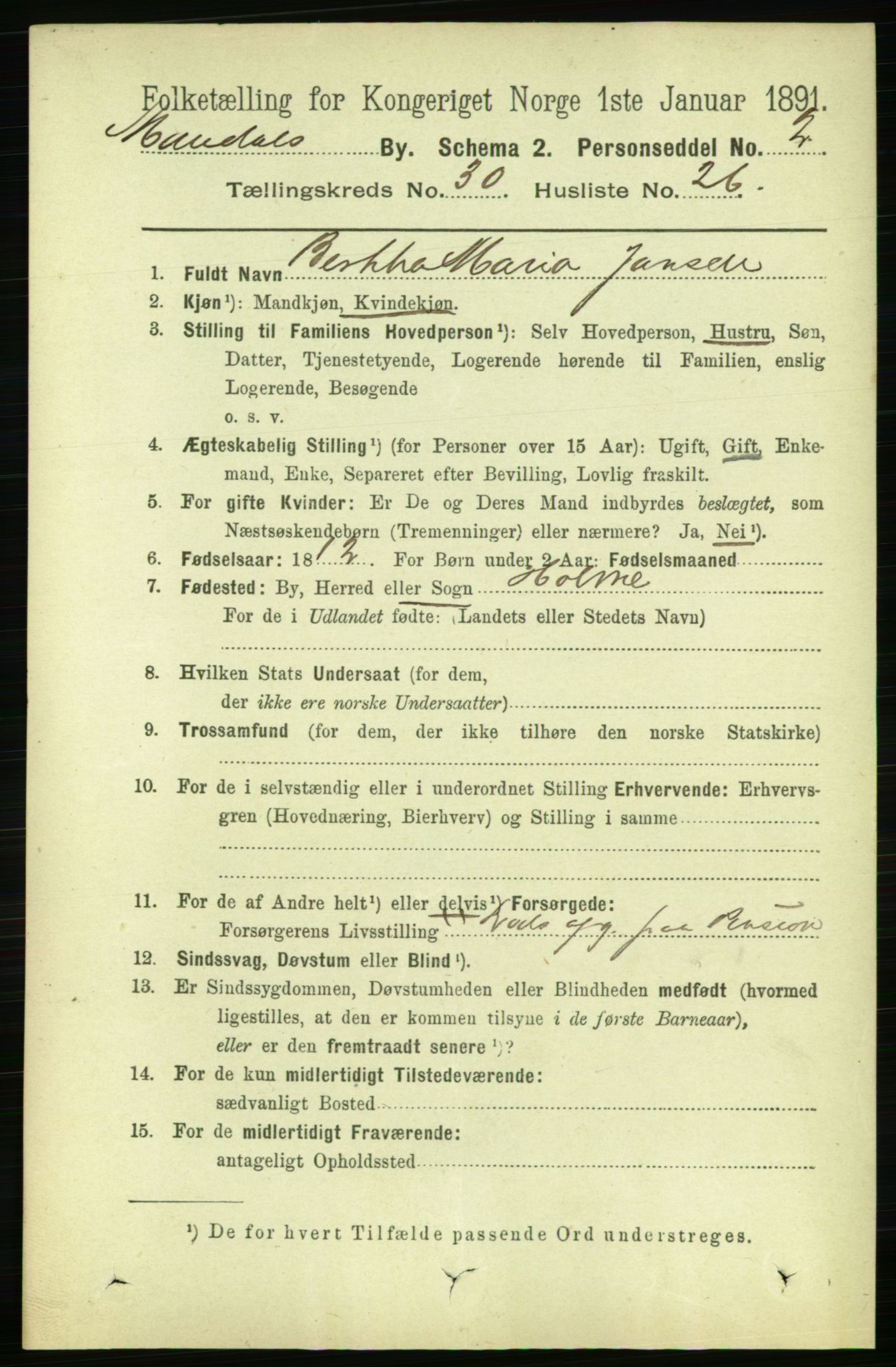 RA, 1891 census for 1002 Mandal, 1891, p. 5372