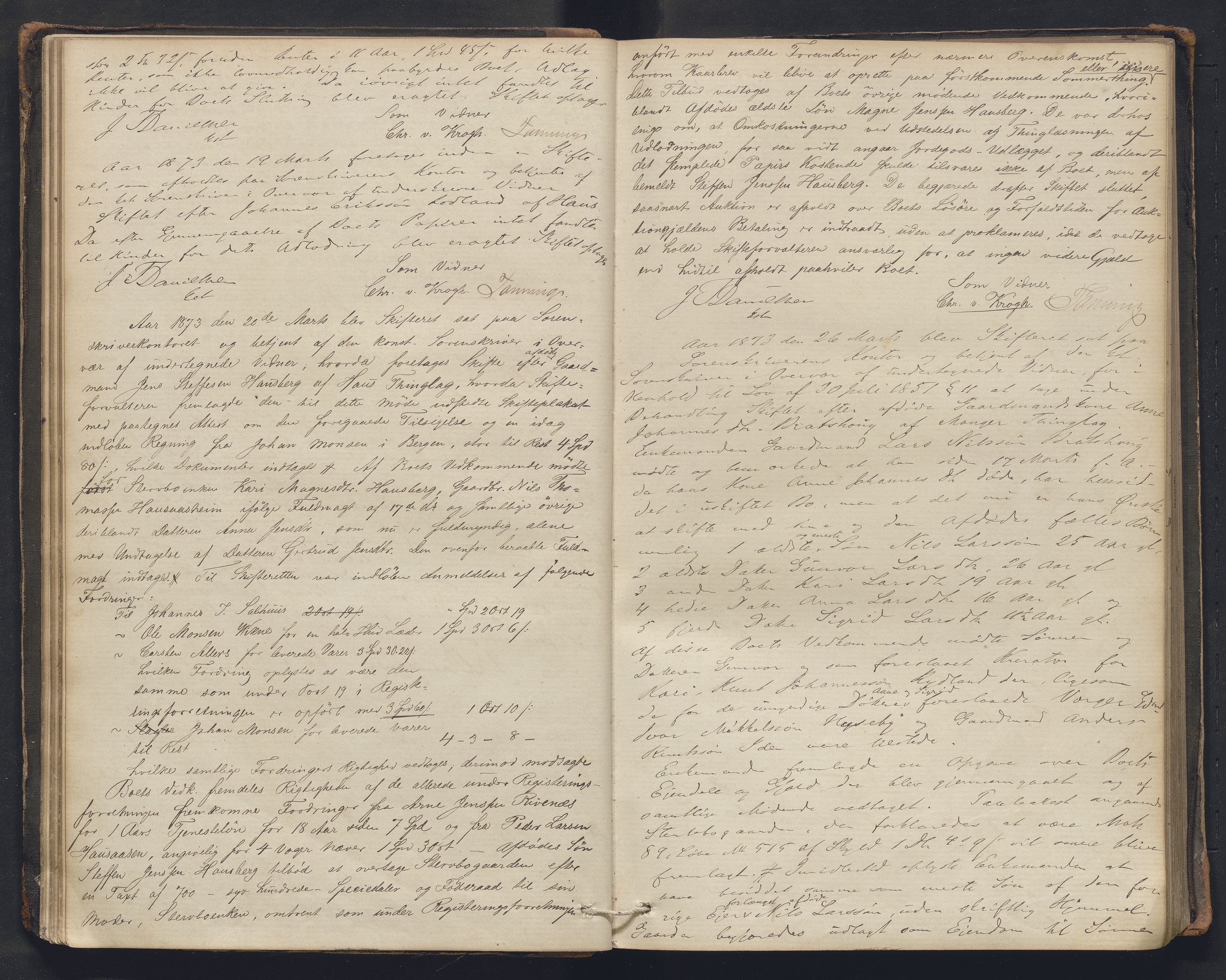 Nordhordland sorenskrivar, AV/SAB-A-2901/1/H/Hc/L0002: Skifteforhandlingsprotokollar, 1871-1878, p. 32