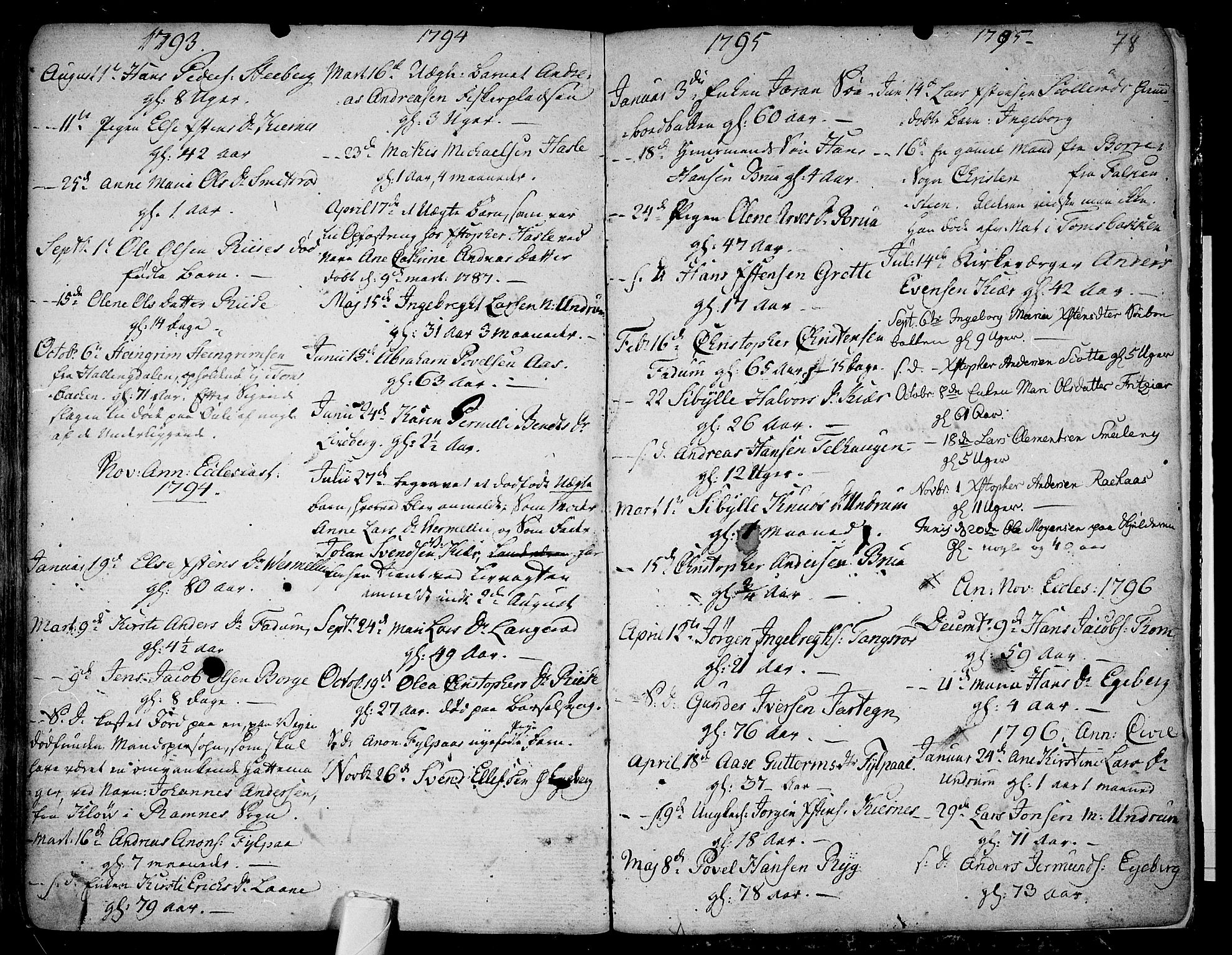 Sem kirkebøker, AV/SAKO-A-5/F/Fa/L0002: Parish register (official) no. I 2, 1764-1798, p. 78