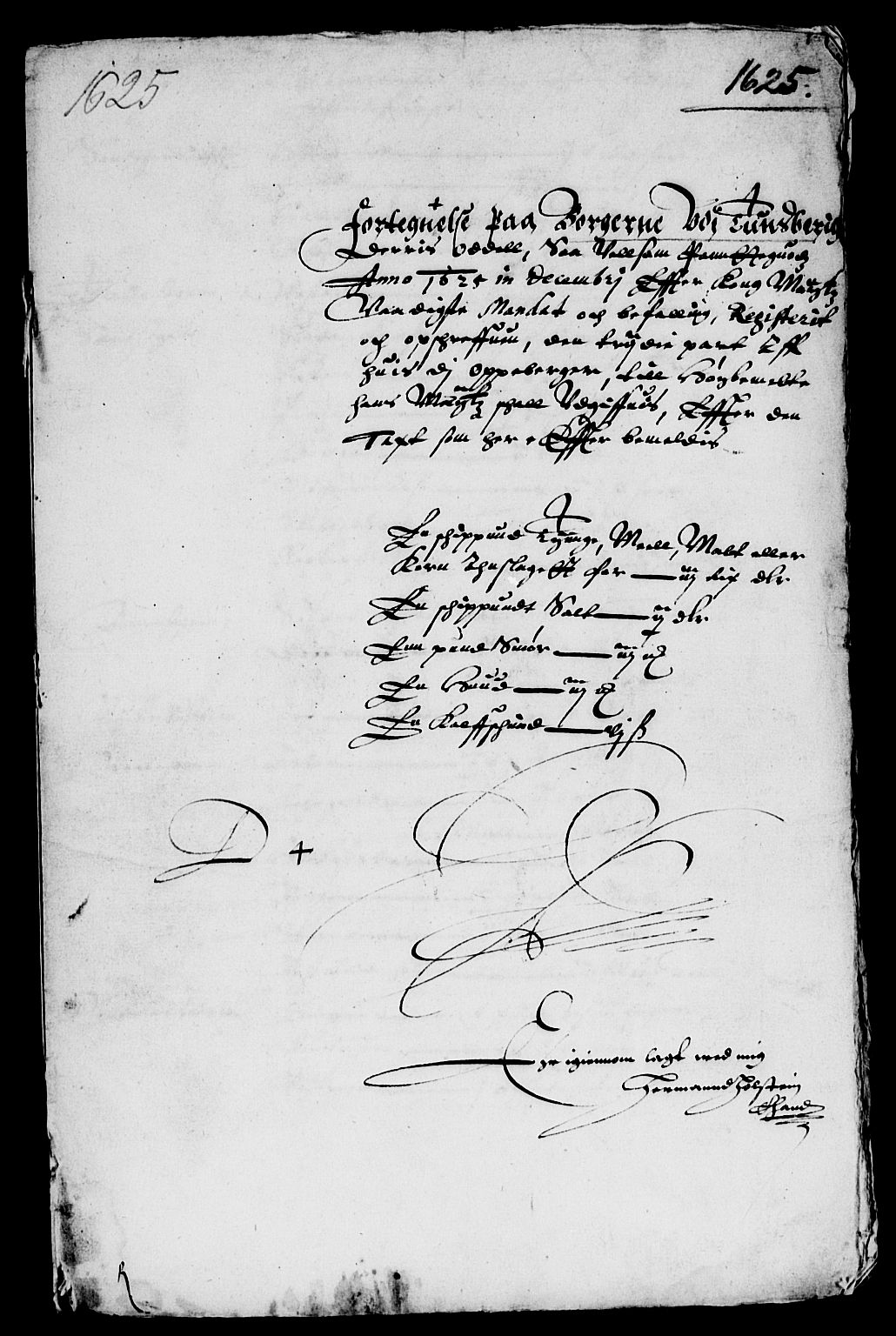 Rentekammeret inntil 1814, Reviderte regnskaper, Lensregnskaper, AV/RA-EA-5023/R/Rb/Rbo/L0007: Tønsberg len, 1624-1627