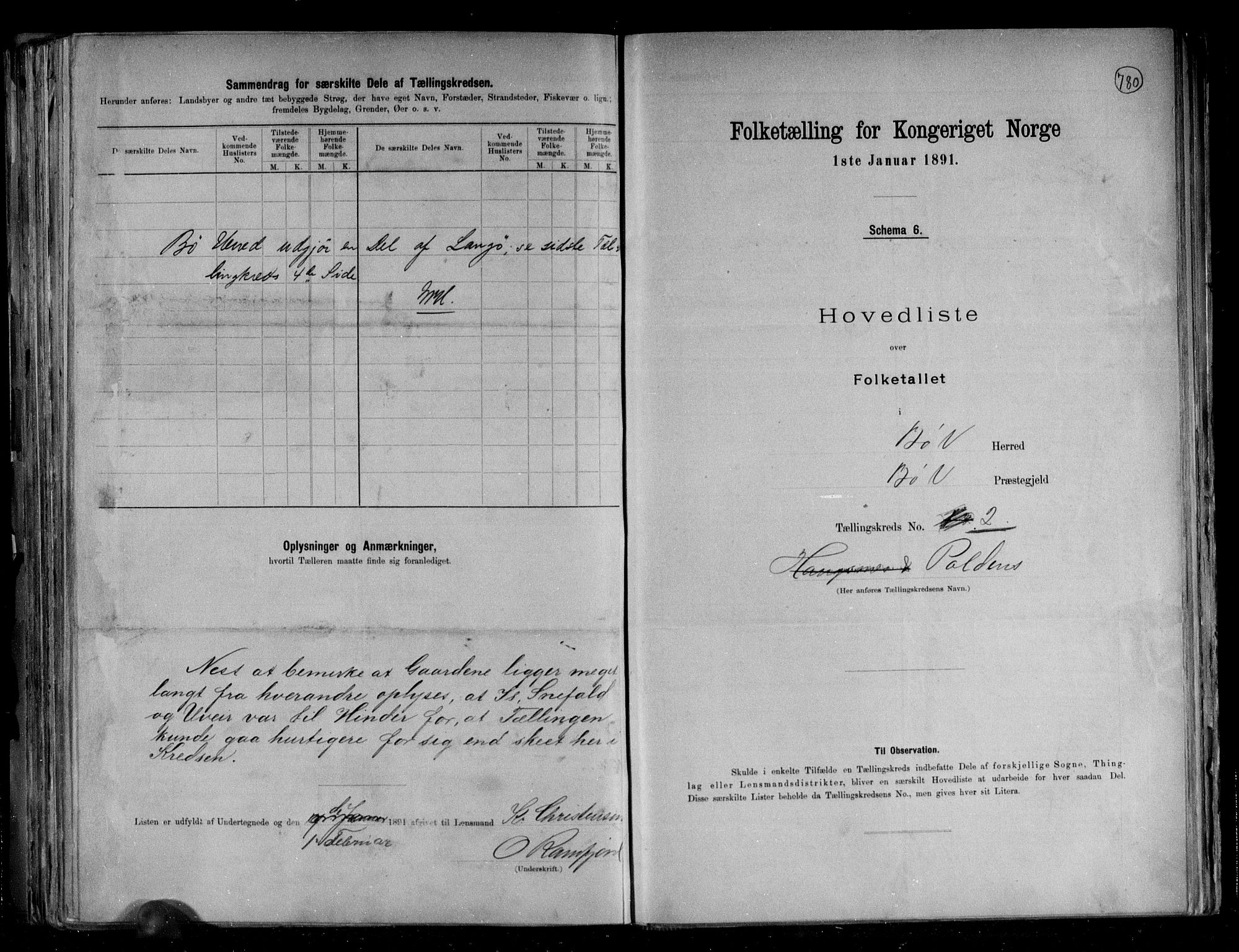 RA, 1891 census for 1867 Bø, 1891, p. 9