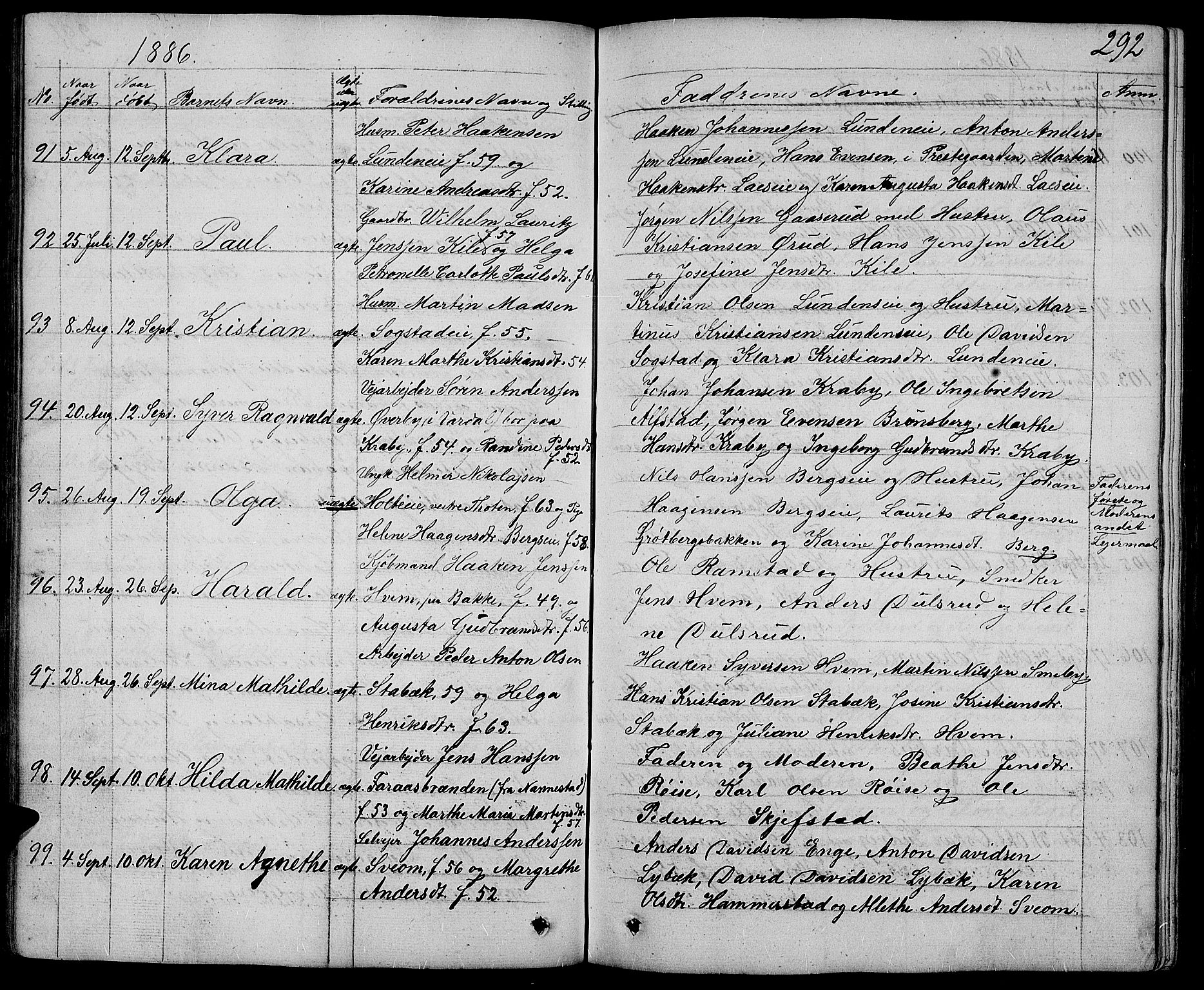 Østre Toten prestekontor, AV/SAH-PREST-104/H/Ha/Hab/L0004: Parish register (copy) no. 4, 1858-1886, p. 292