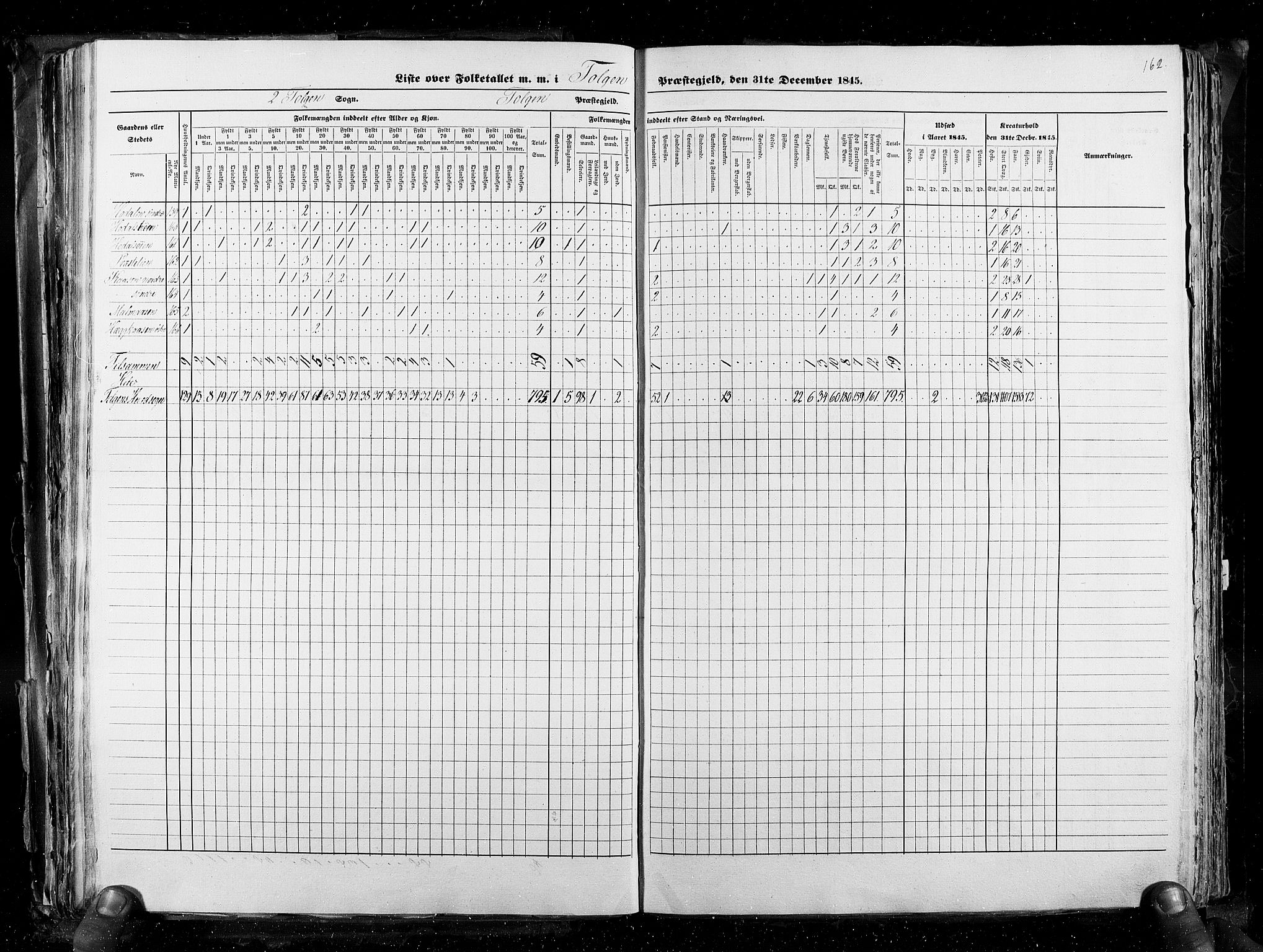 RA, Census 1845, vol. 3: Hedemarken amt og Kristians amt, 1845, p. 162