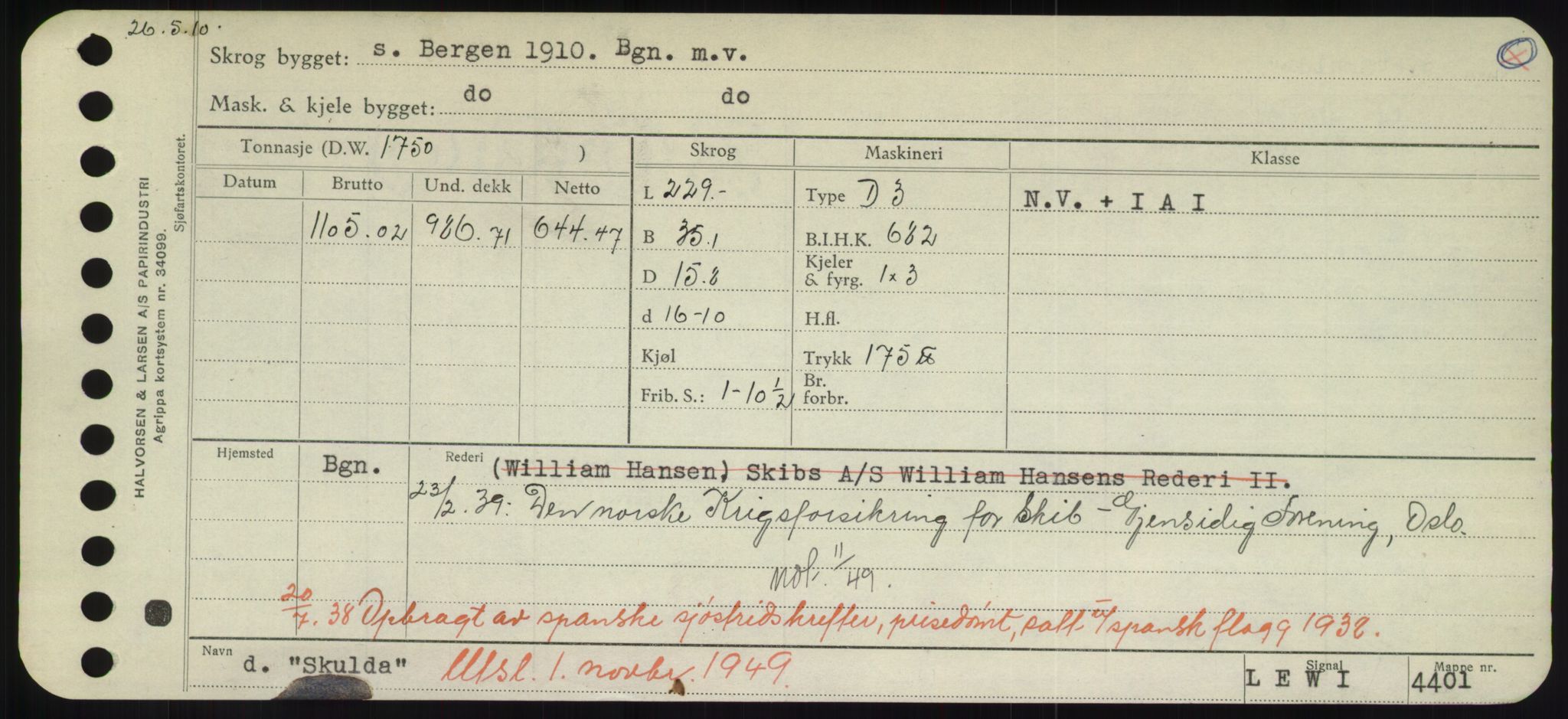 Sjøfartsdirektoratet med forløpere, Skipsmålingen, RA/S-1627/H/Hd/L0034: Fartøy, Sk-Slå, p. 315