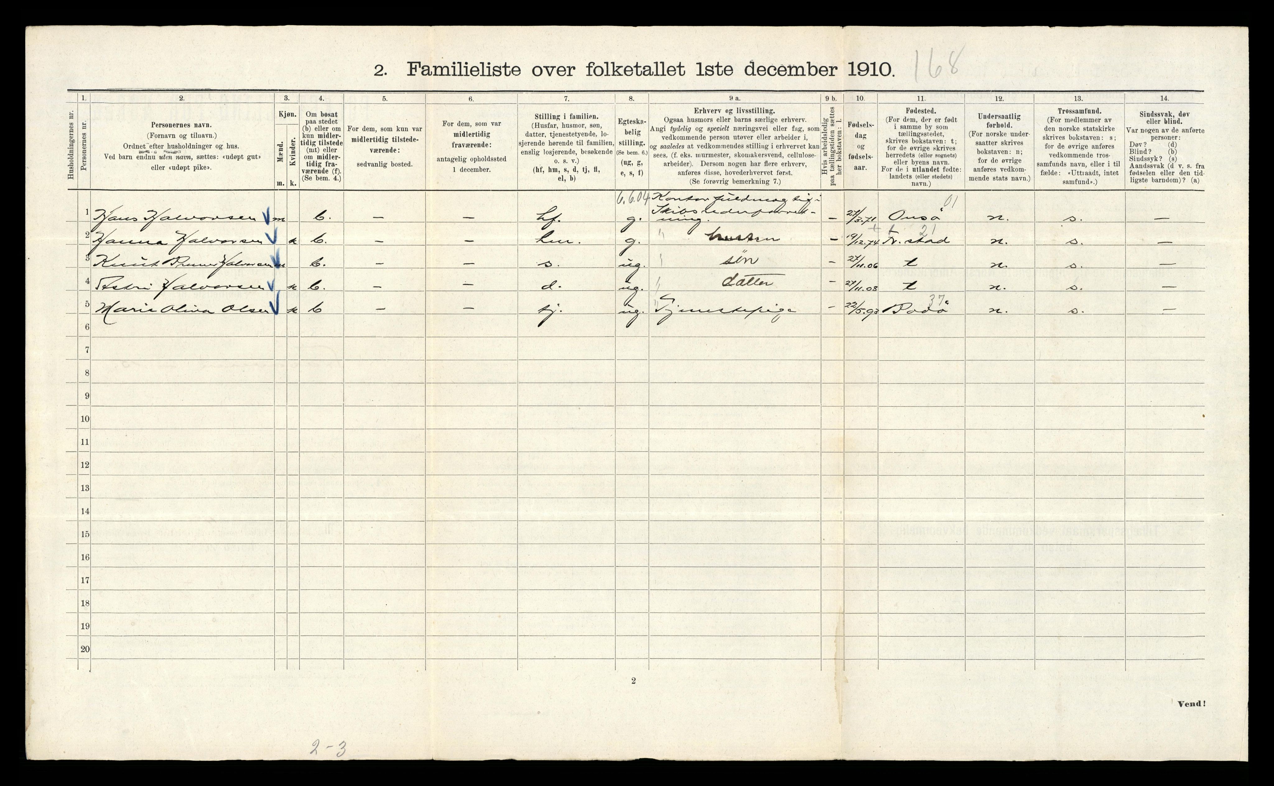 RA, 1910 census for Kristiania, 1910, p. 1278